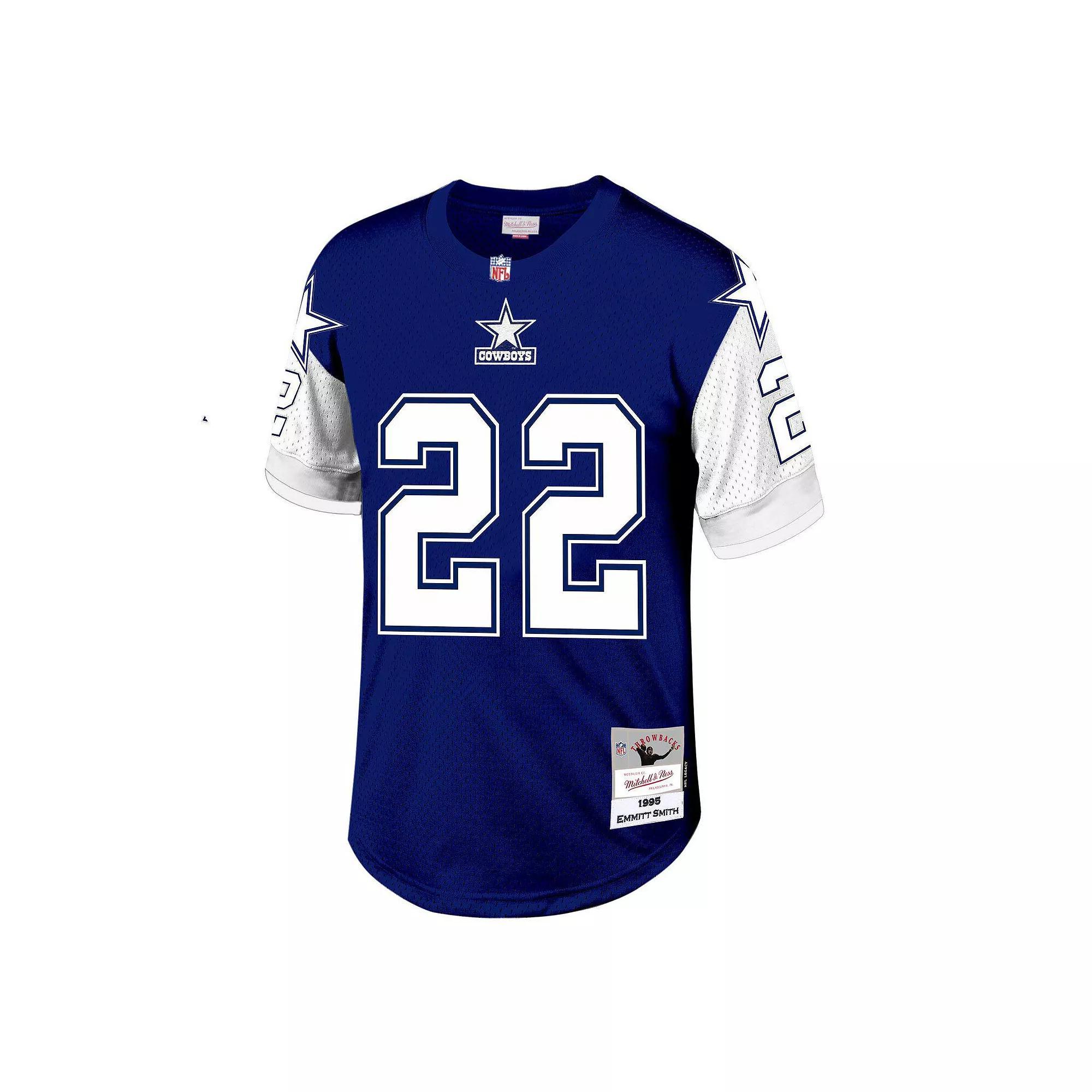 Men's Mitchell & Ness Emmitt Smith Navy Dallas Cowboys 1995 Legacy Replica Jersey, Size: Medium, Blue Product Image