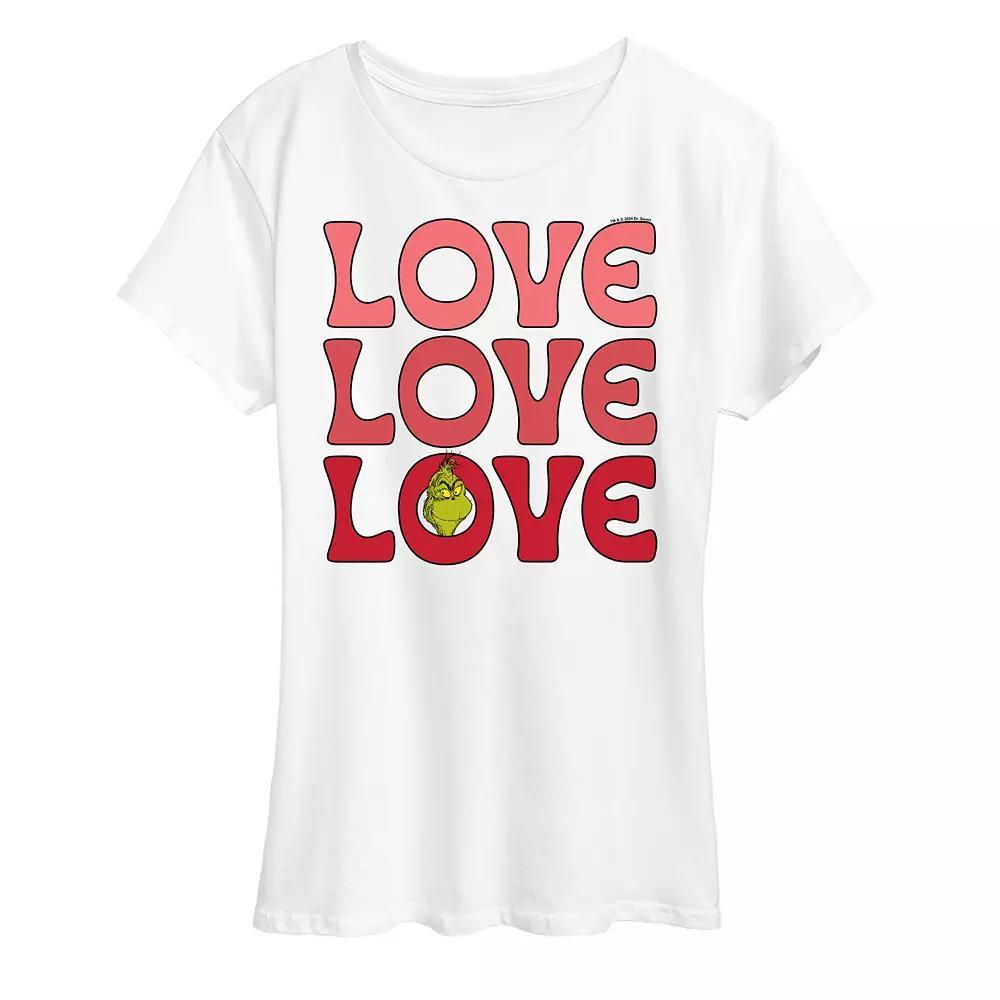 Women's Grinch Love Stack Graphic Tee,  Product Image