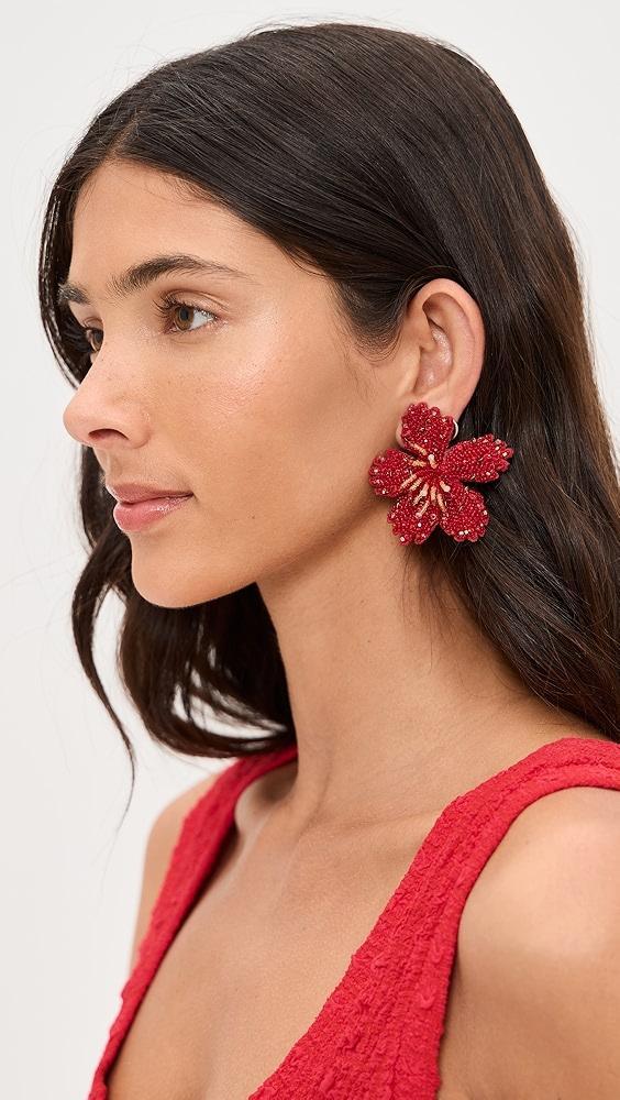 Deepa Gurnani Deepa Gurnani Hibiscus Earrings | Shopbop Product Image