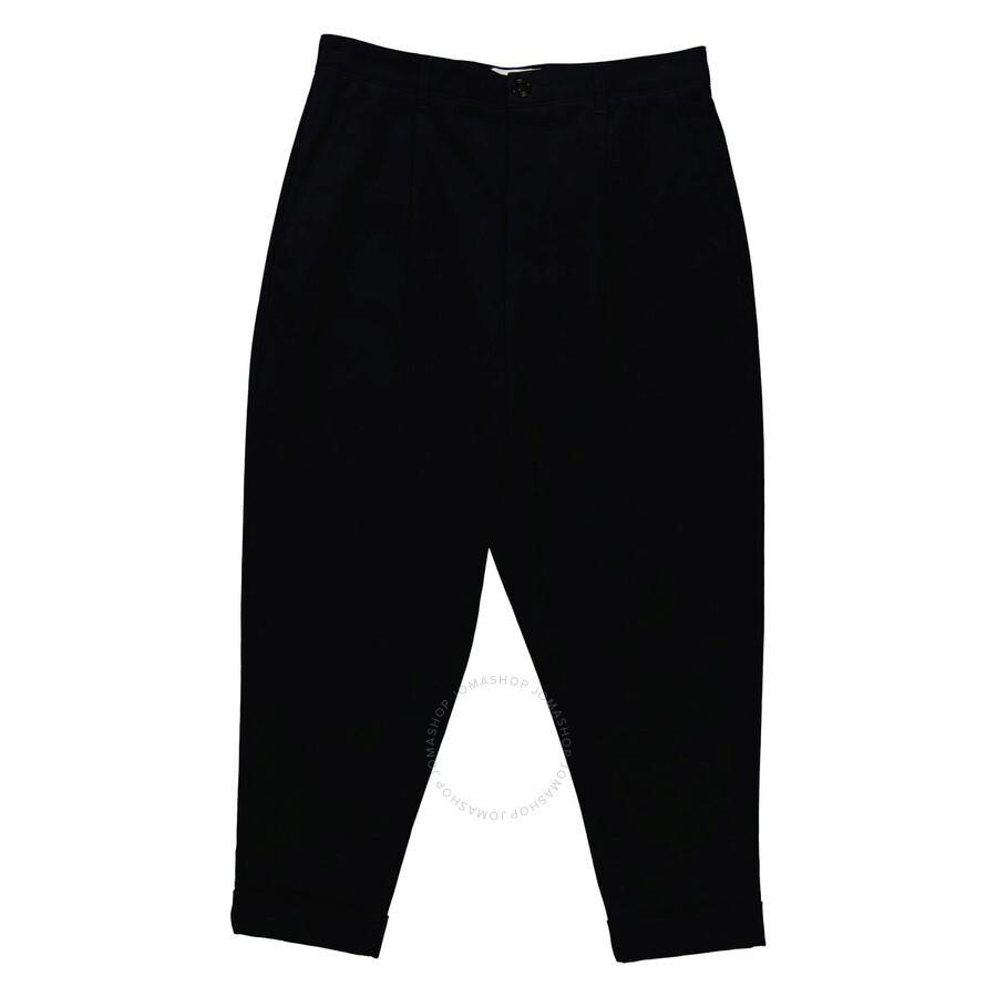 Ami Paris Men's Bleu Nuit Carrot Oversized Trousers In Black Product Image