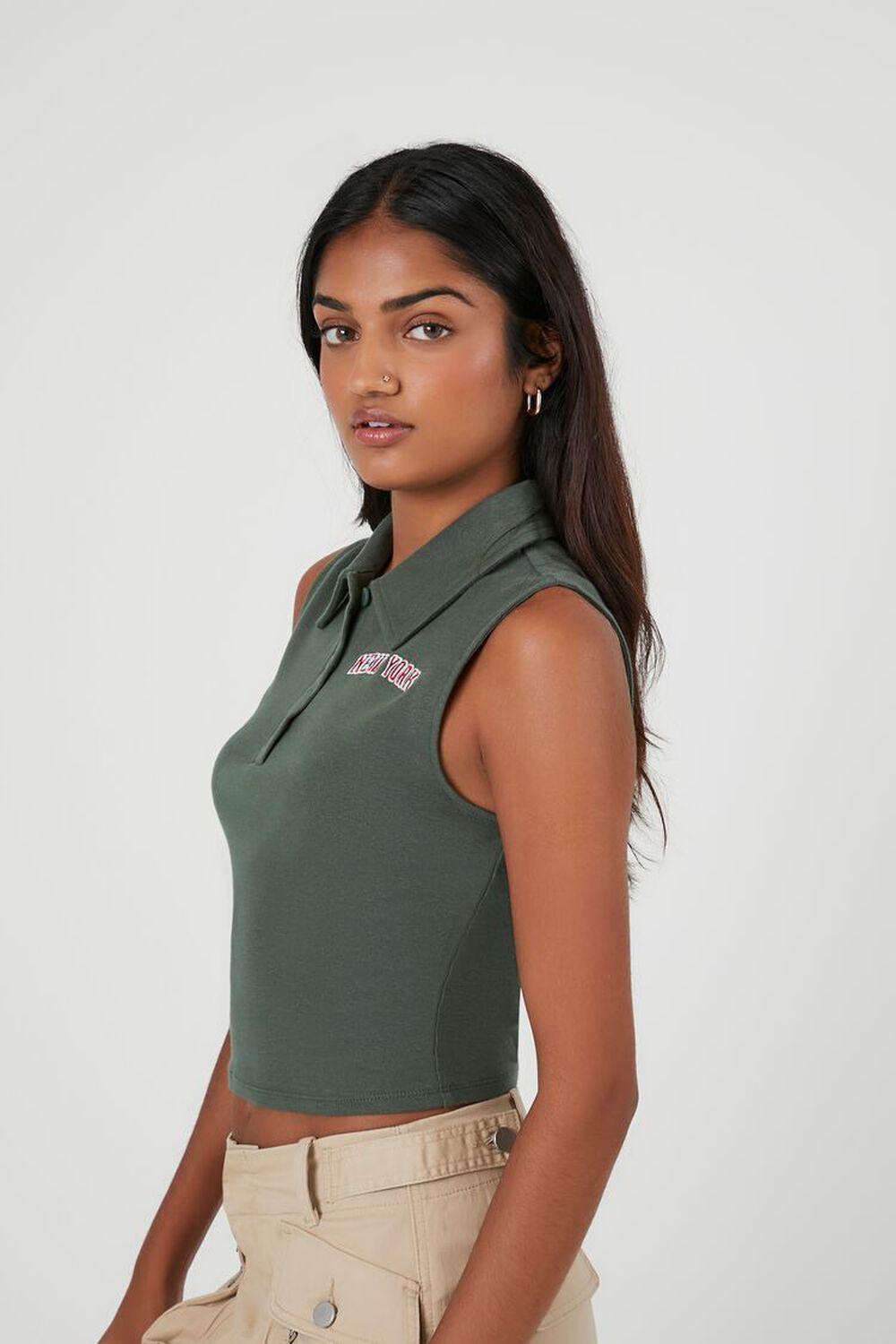 New York Sleeveless Polo Shirt | Forever 21 Product Image