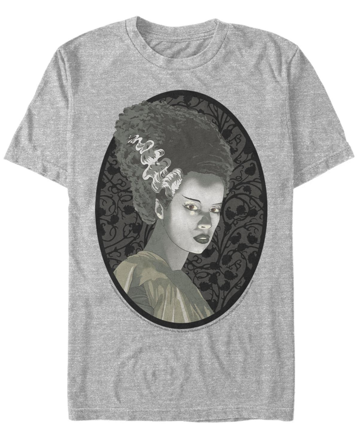 Men's Universal Monsters Bride Of Frankenstein Illustrated Graphic Tee, Size: XL, Athletic Grey Product Image