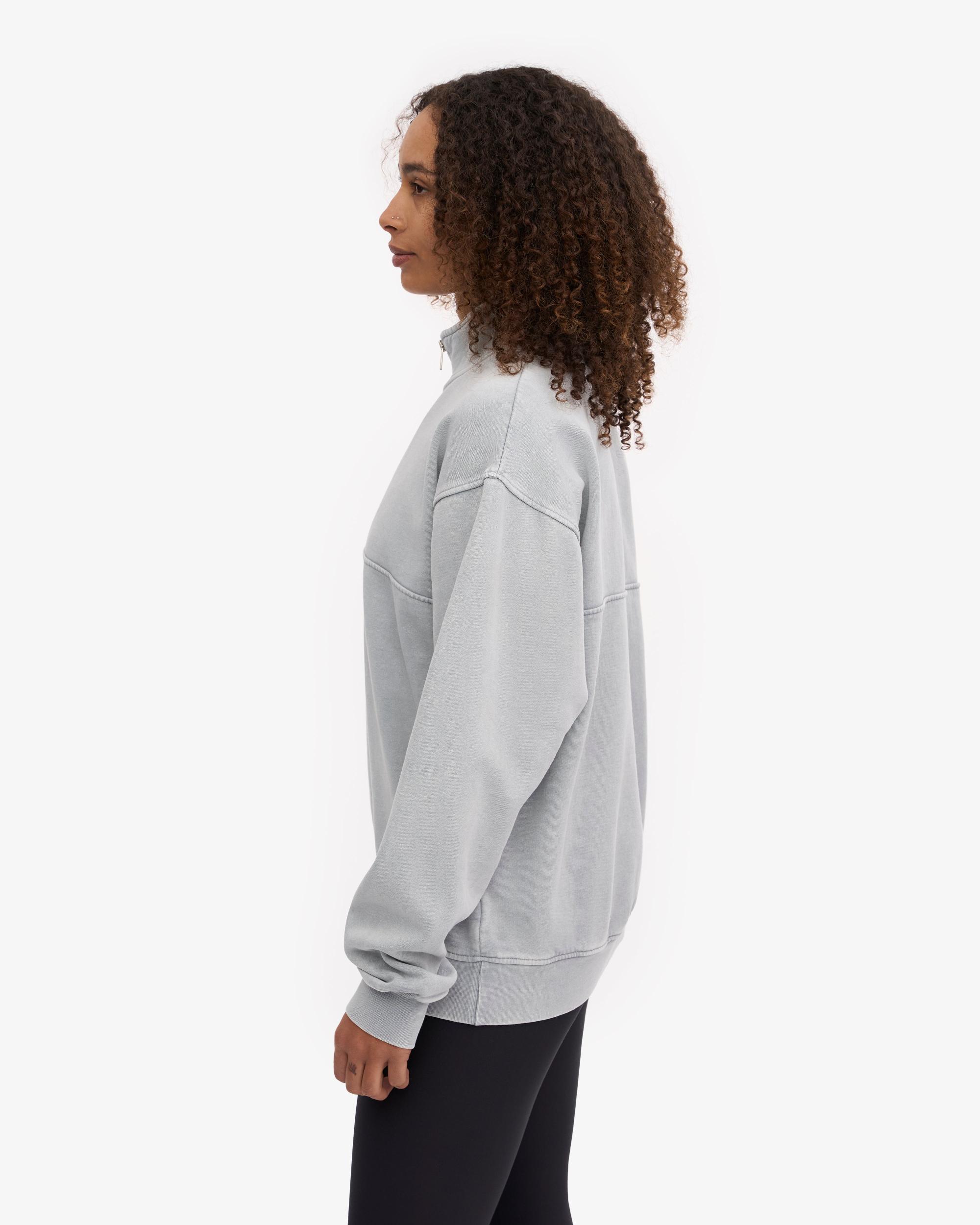 Organic Quarter Zip - Faded Grey Product Image