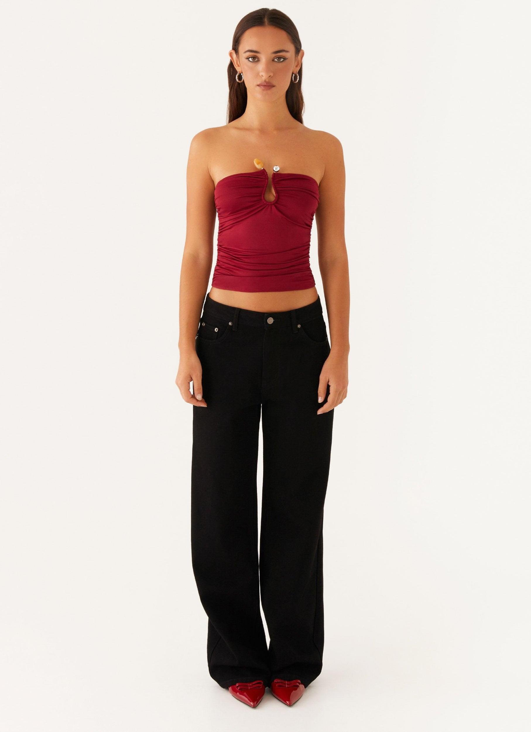 Rudy Tube Top - Maroon Product Image