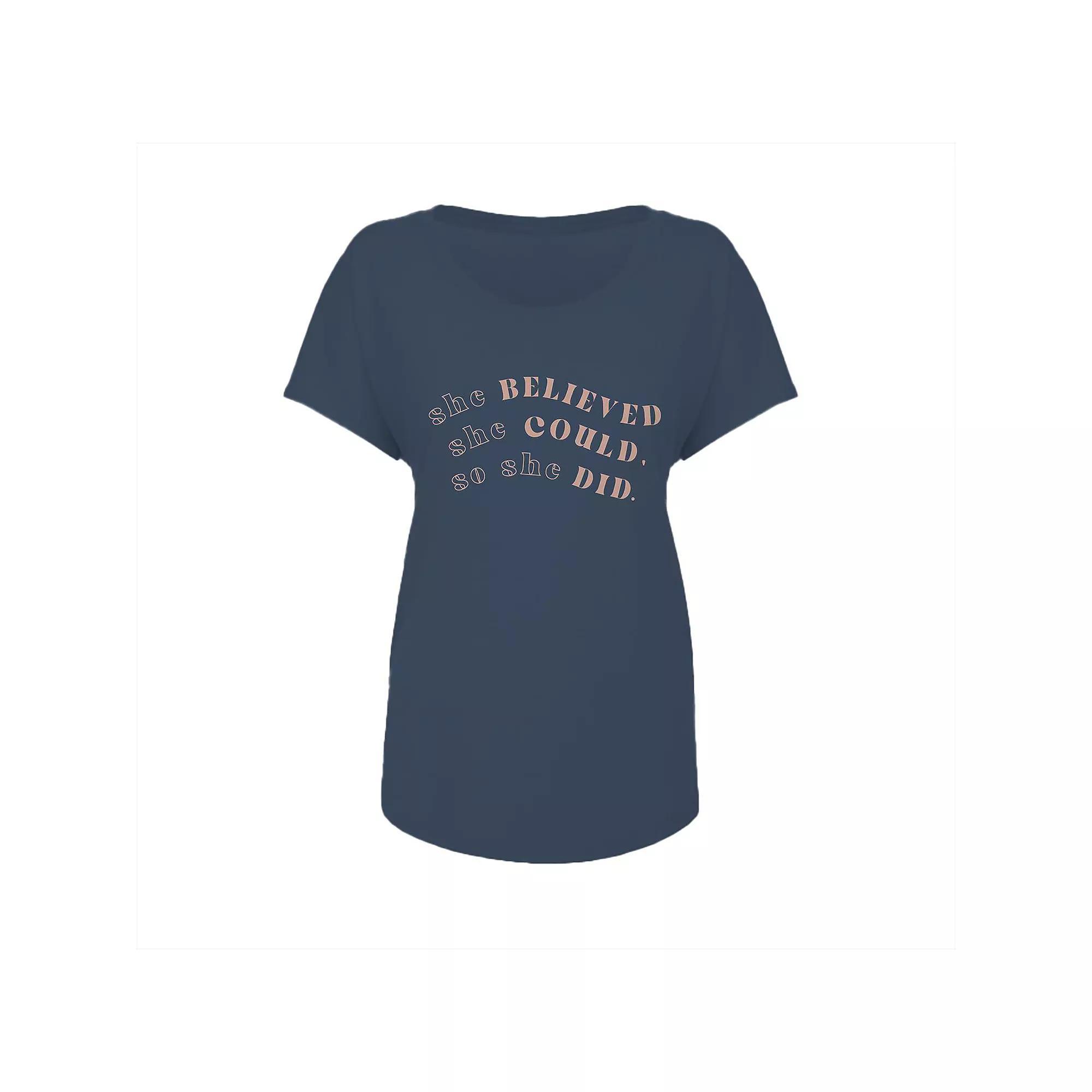 Junior's Grayson Threads She Believed Graphic Tee, Women's,  Product Image