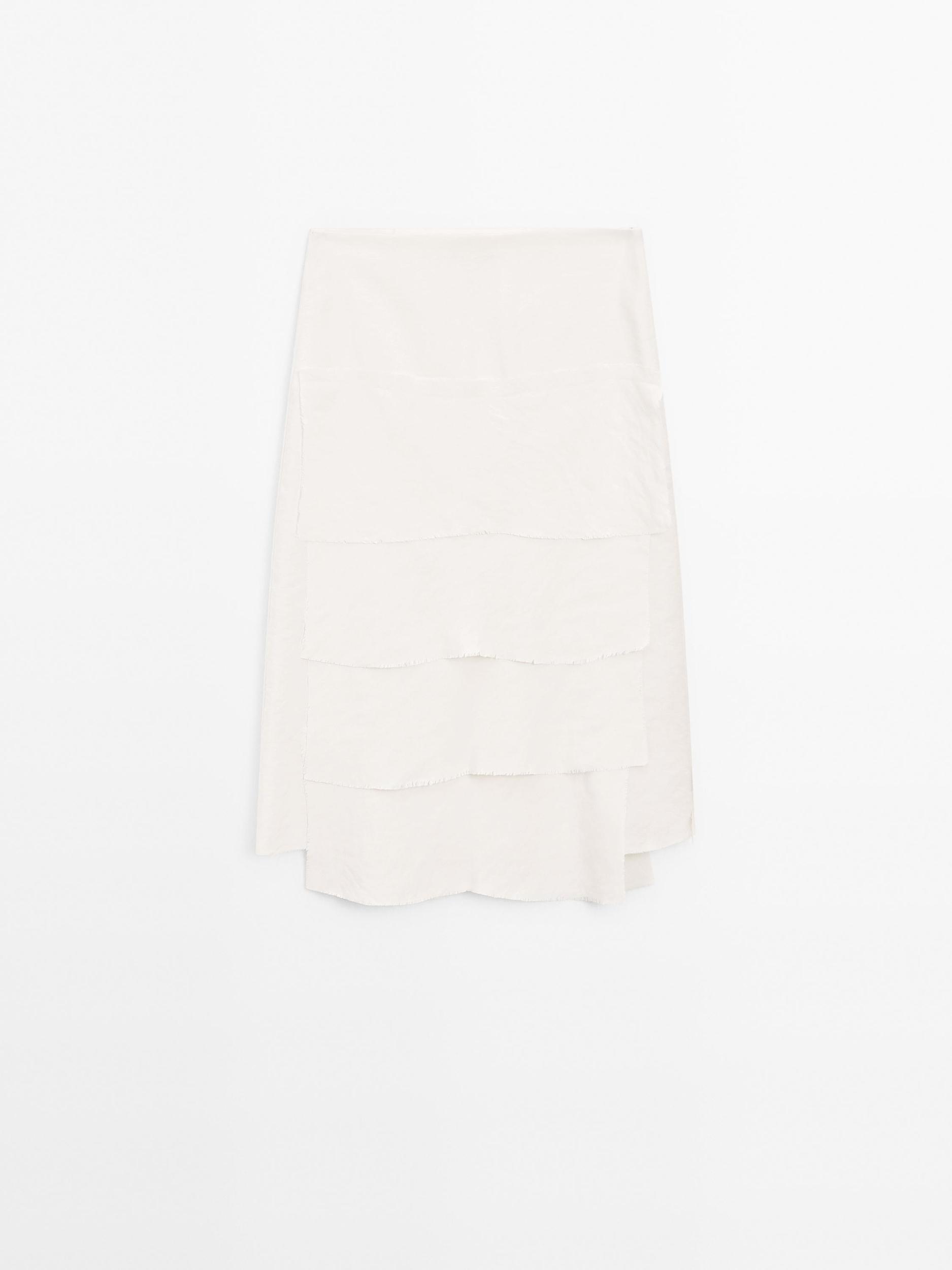 Midi skirt with ruffle detail Product Image