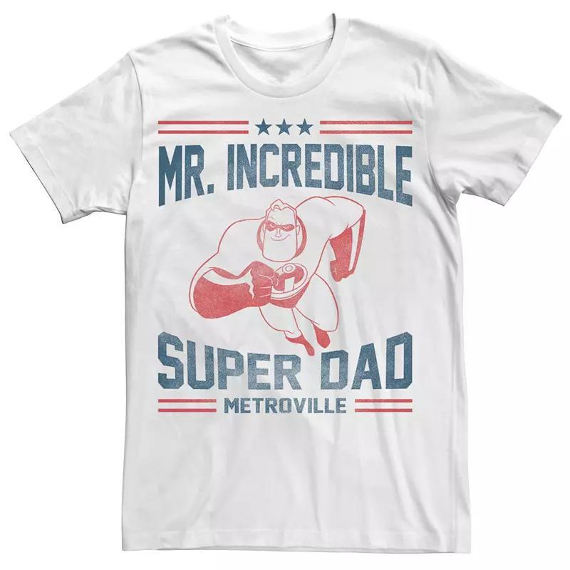 Disney / Pixar's The Incredibles Men's Retro Super Dad Tee, Size: Medium, White Product Image