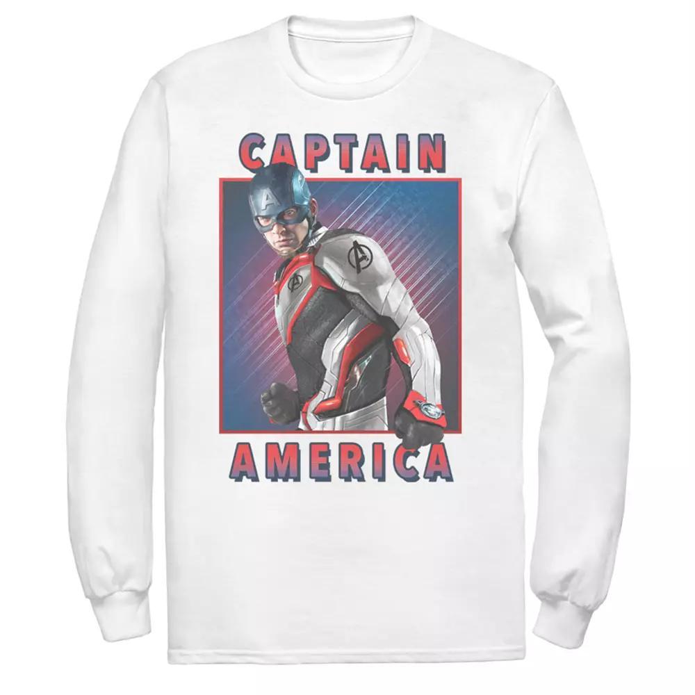 Men's Marvel Avengers Endgame Captain America Armor Tee, Size: Large, White Product Image