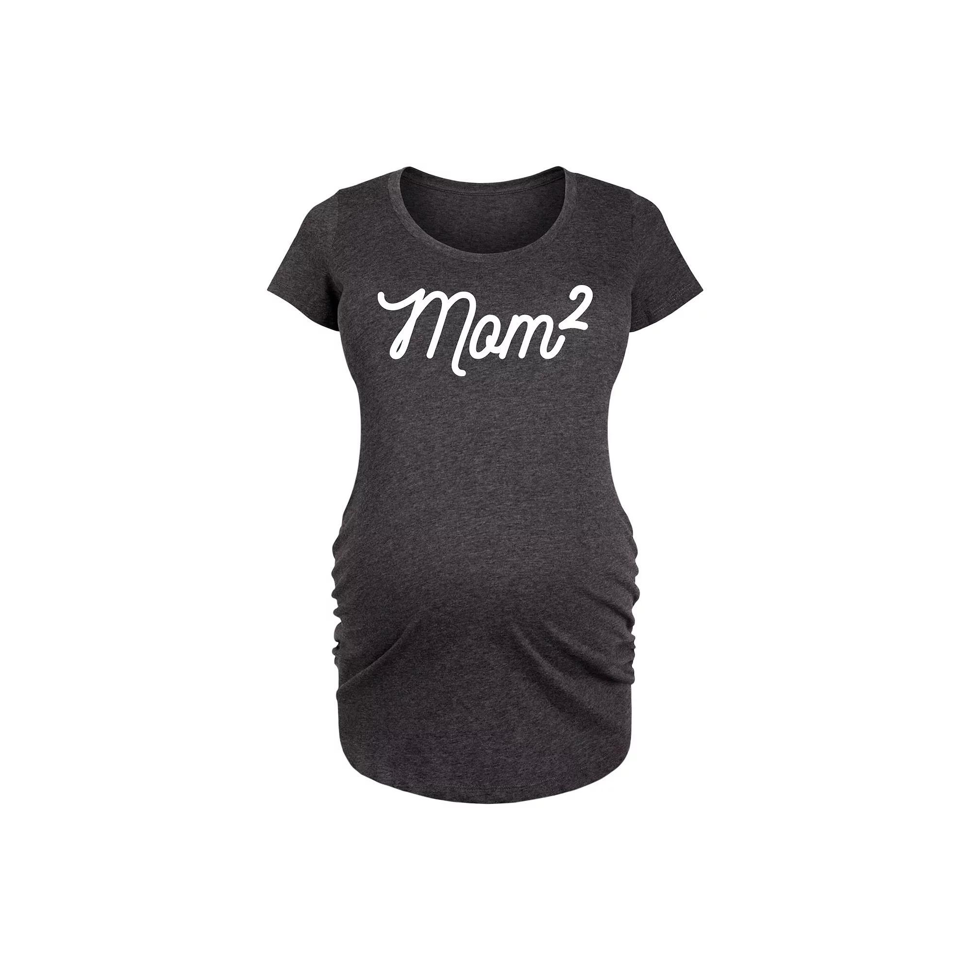 Maternity Mom to the 2nd Power Graphic Tee, Women's, Size: XXL-MAT, Heather Grey Product Image