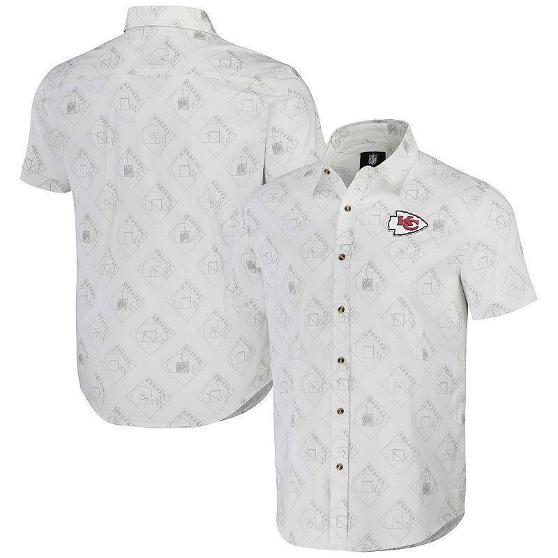 Men's NFL x Darius Rucker Collection by Fanatics White Kansas City Chiefs Woven Short Sleeve Button Up Shirt, Size: Small Product Image