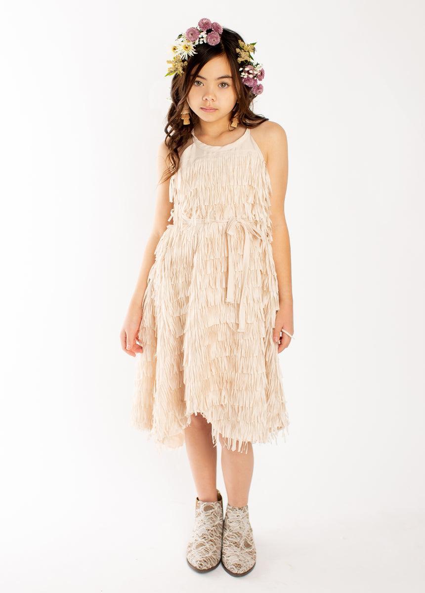 Caleo Dress in Ecru Girls Product Image