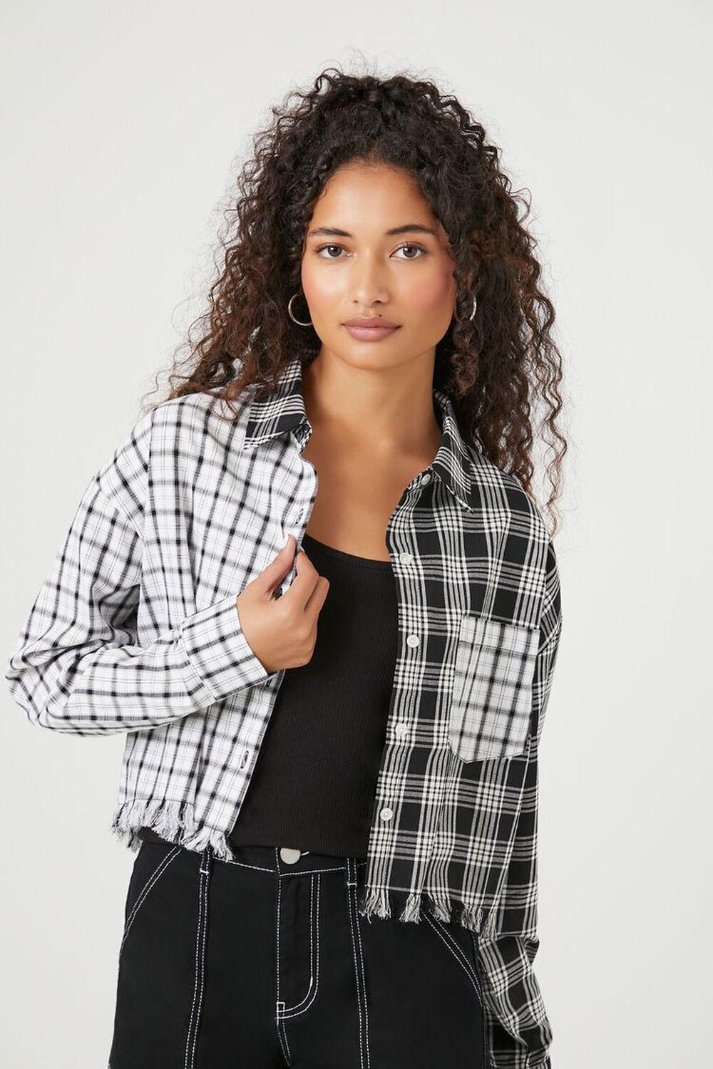 Cropped Plaid Flannel Shirt | Forever 21 Product Image