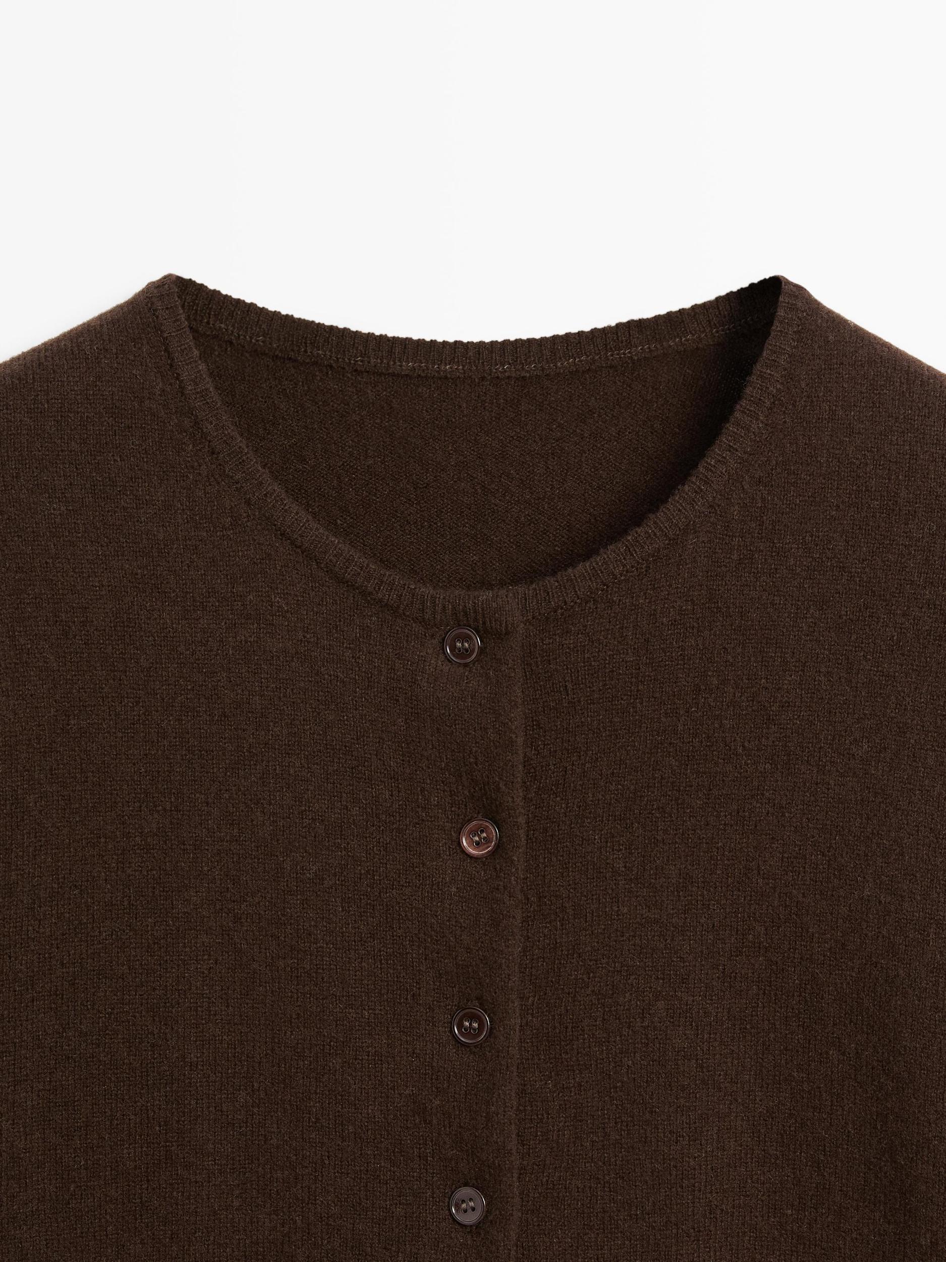 Wool blend knit cardigan Product Image