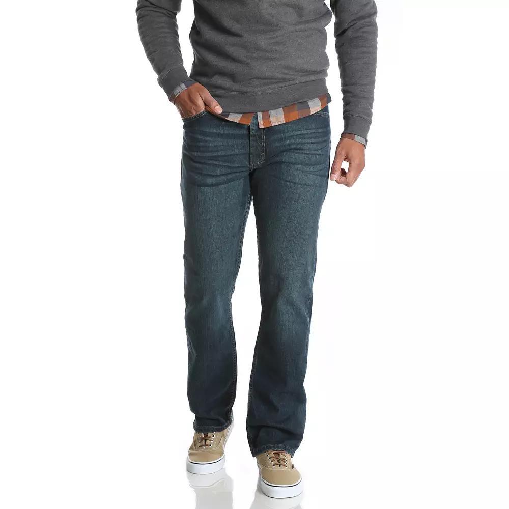 Men's Wrangler Regular-Fit Advanced Comfort Jeans, Size: 38X29, Blackened Blue Product Image