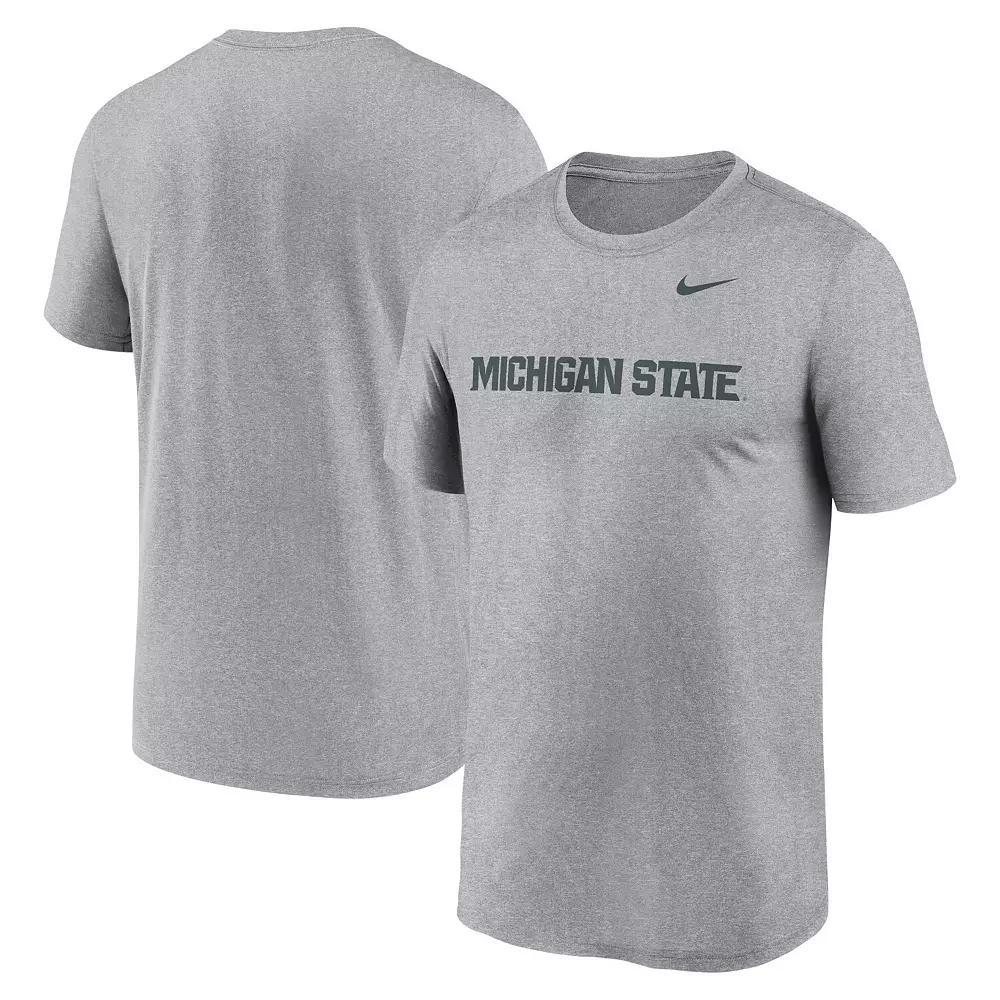 Men's Nike Heather Gray Michigan State Spartans Primetime Legend Wordmark T-Shirt,  Product Image