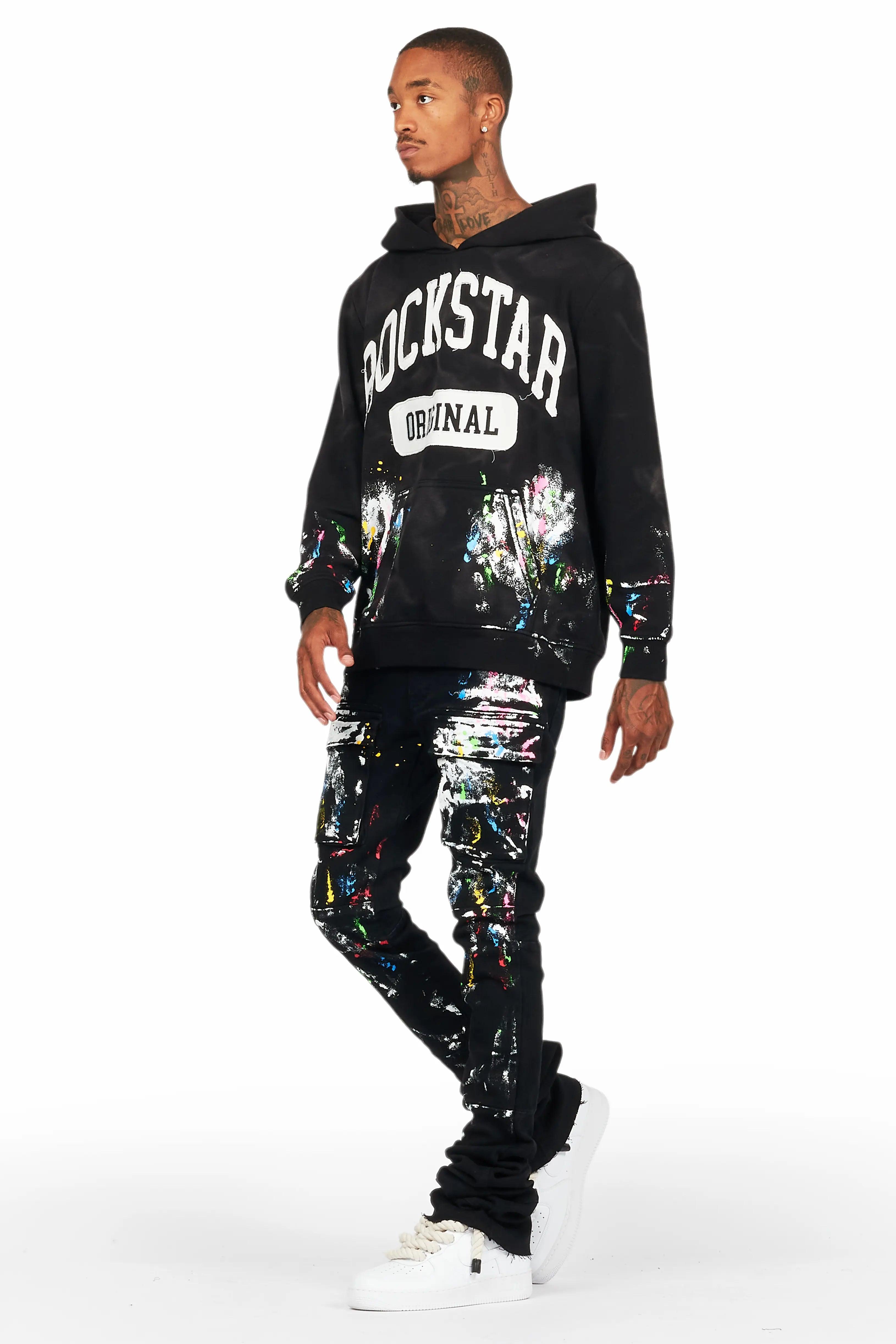 Balta Black Hoodie/Super Stacked Flare Jean Bundle Male Product Image