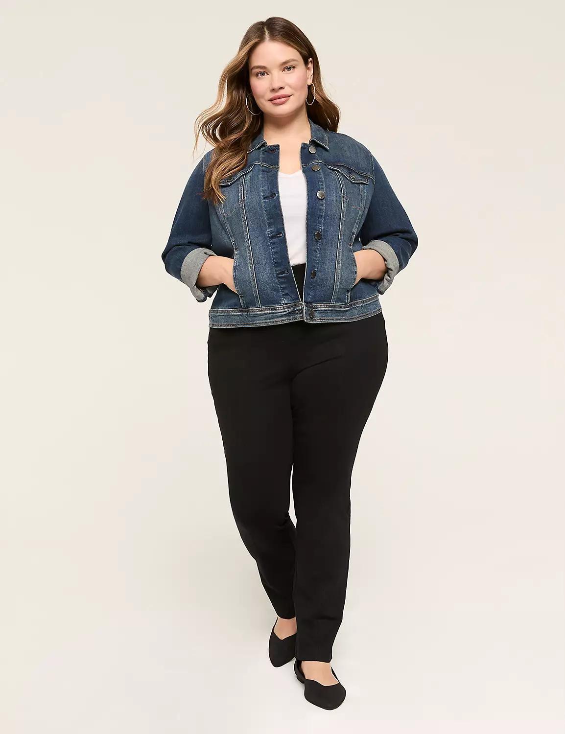 Ponte Pull-On Straight Pant Product Image