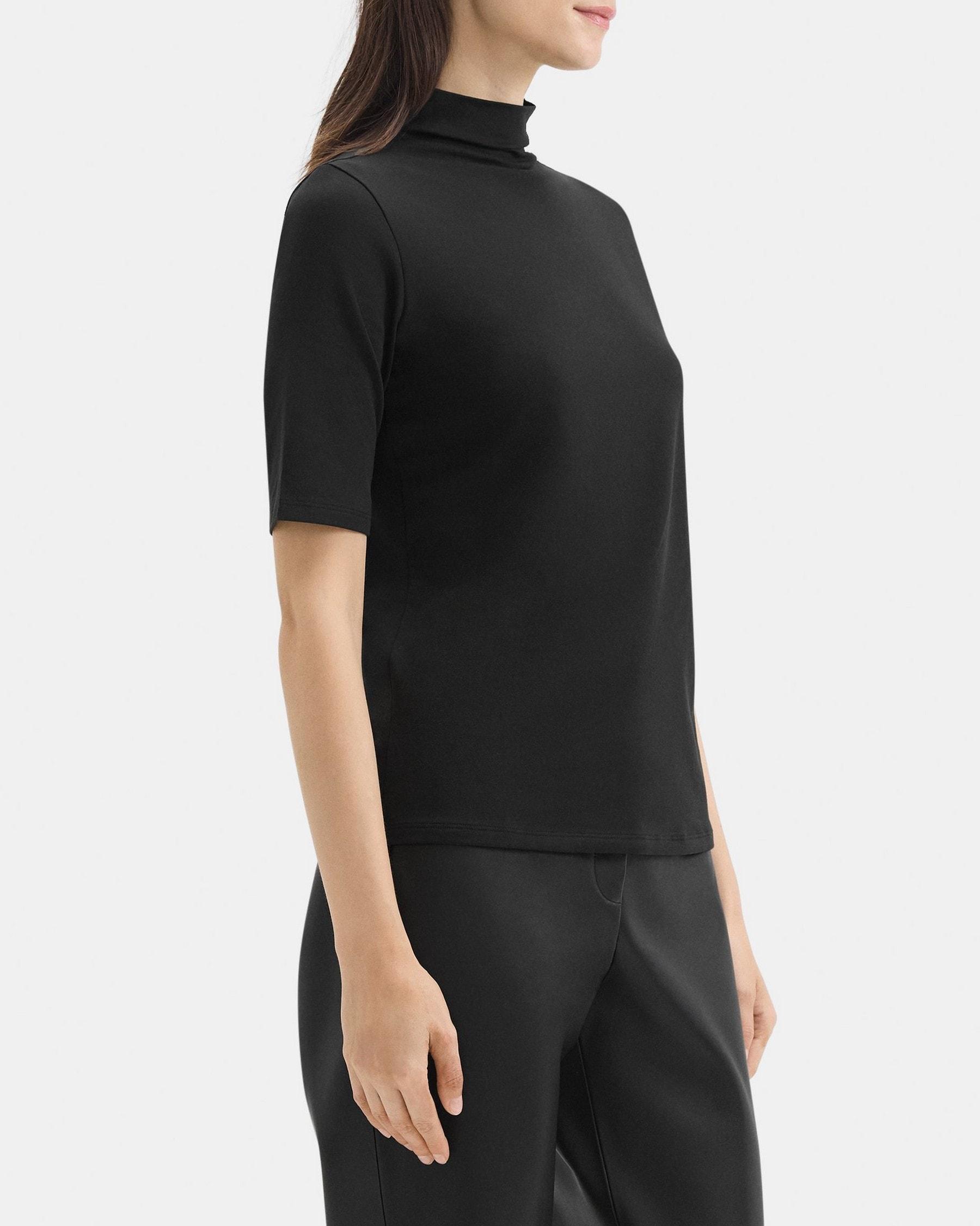 Turtleneck Tee in Pima Cotton Jersey Product Image