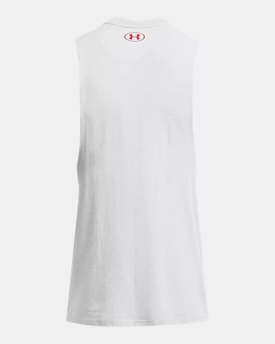 Men's Project Rock Red, White & Blue Graphic Sleeveless Product Image