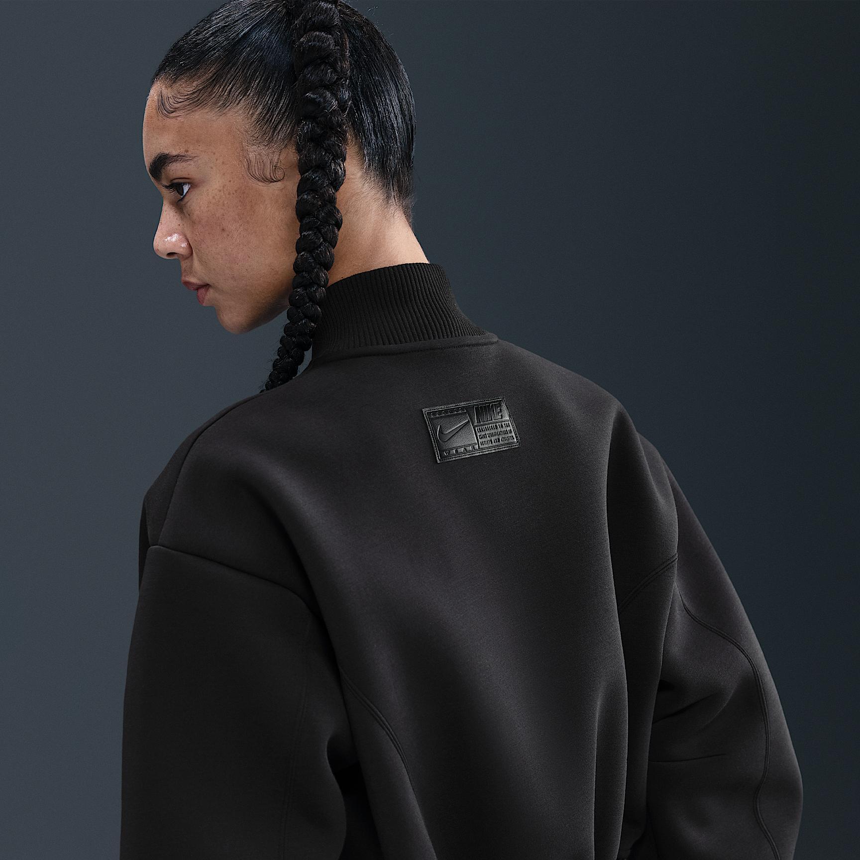 Womens Nike Sportswear Modern Fleece Oversize Destroyer Jacket | IB2679-133 Product Image