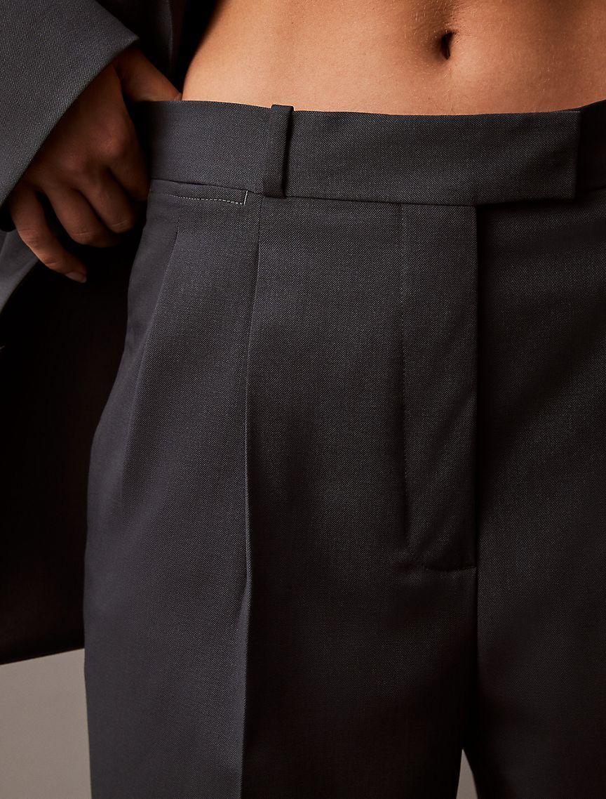 Pleated Wool Gabardine Blend Trouser Product Image