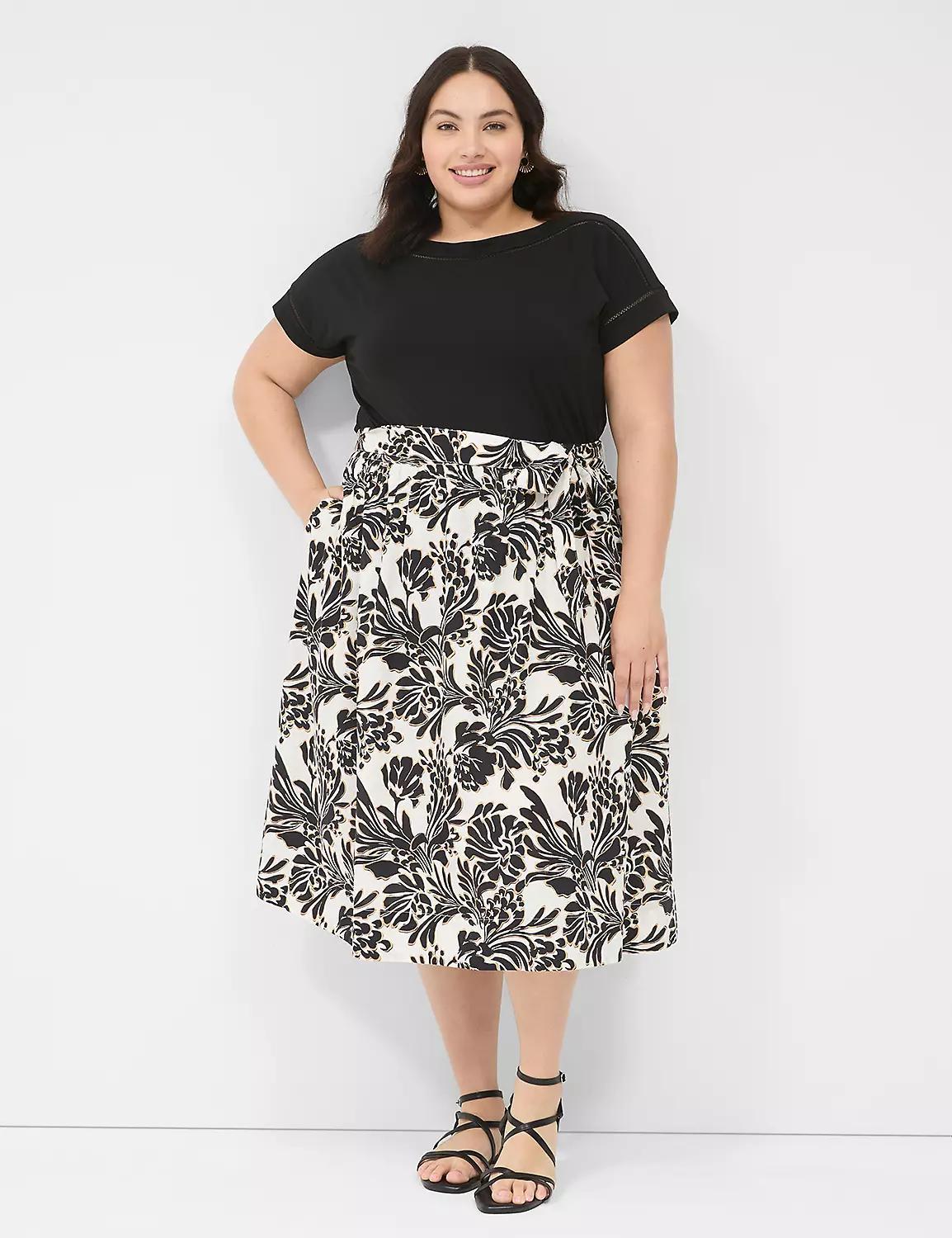 Printed Midi Skirt Product Image