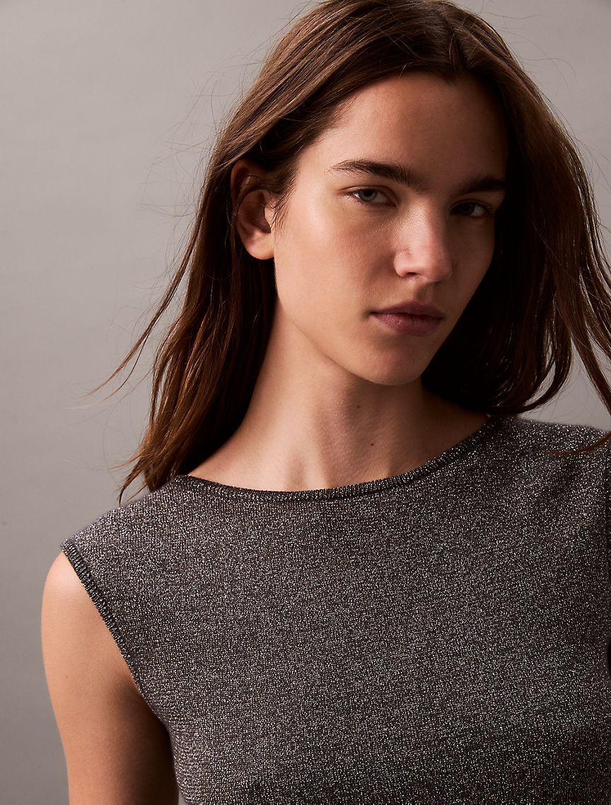 Lurex Sleeveless Pullover Top Product Image