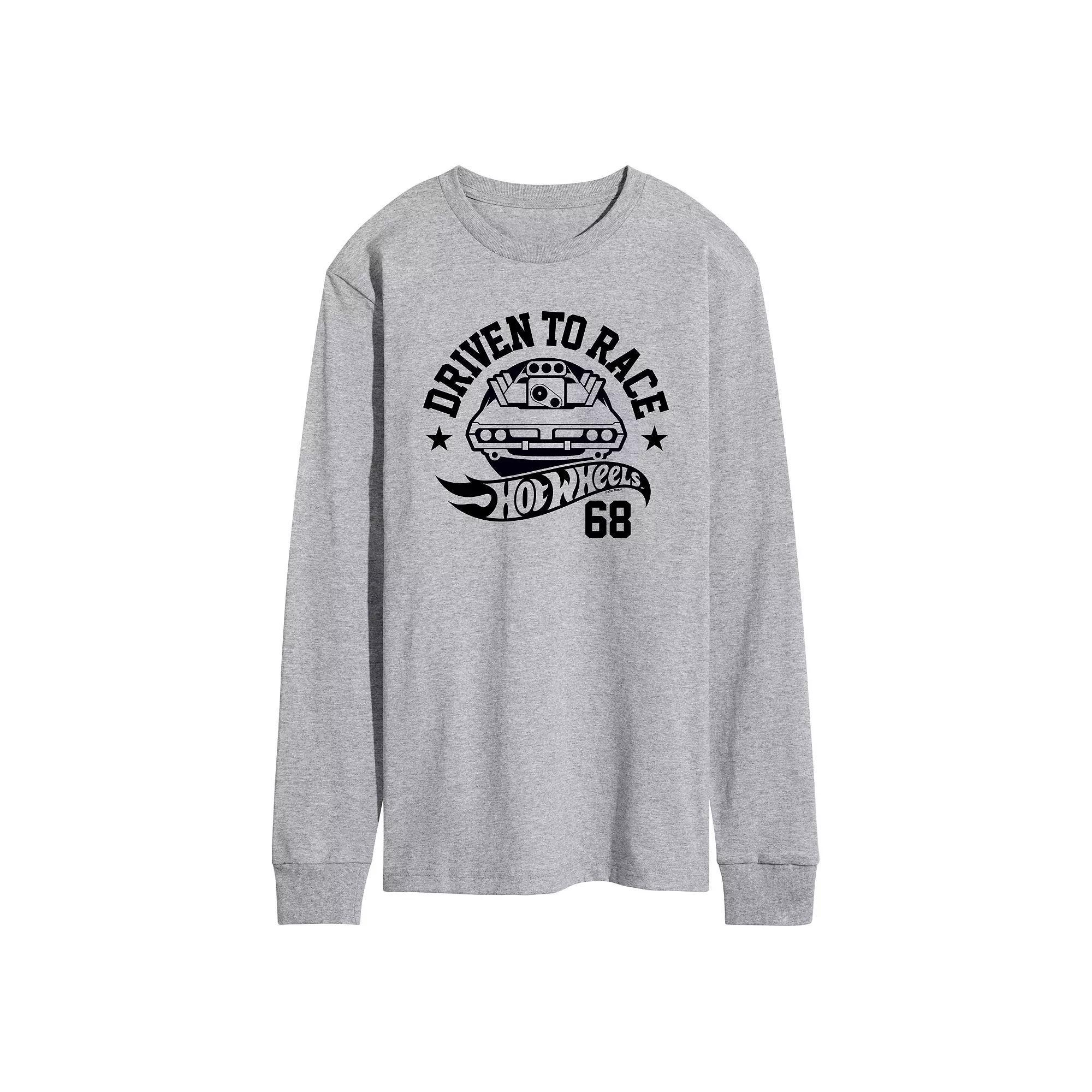 Men's Hot Wheels Driven To Race Long Sleeve Graphic Tee,  Product Image