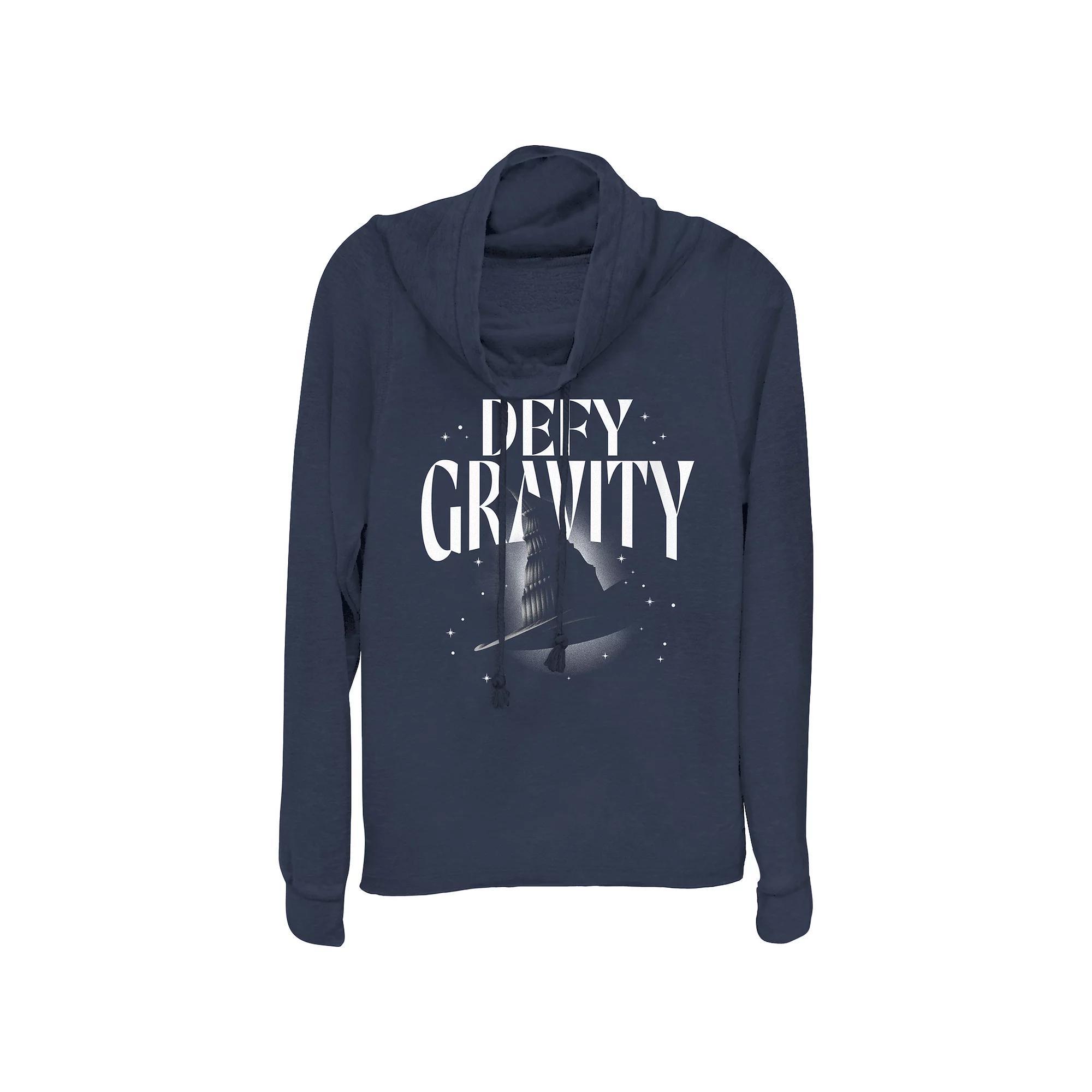 Women's Wicked Defy Gravity Cowlneck Graphic Lightweight Long Sleeve, Size: XXL, Blue Product Image