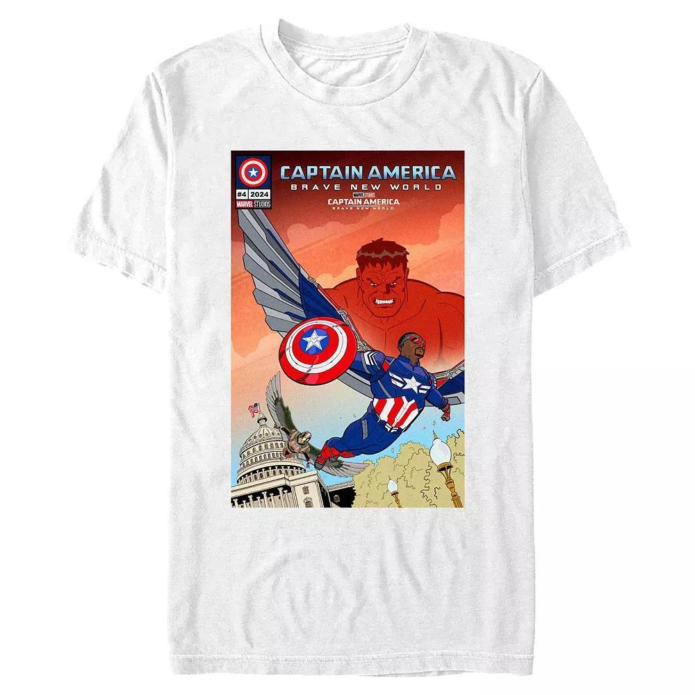 Big & Tall Marvel Captain America Brave New World Red Hulk Watching Graphic Tee, Men's,  Product Image