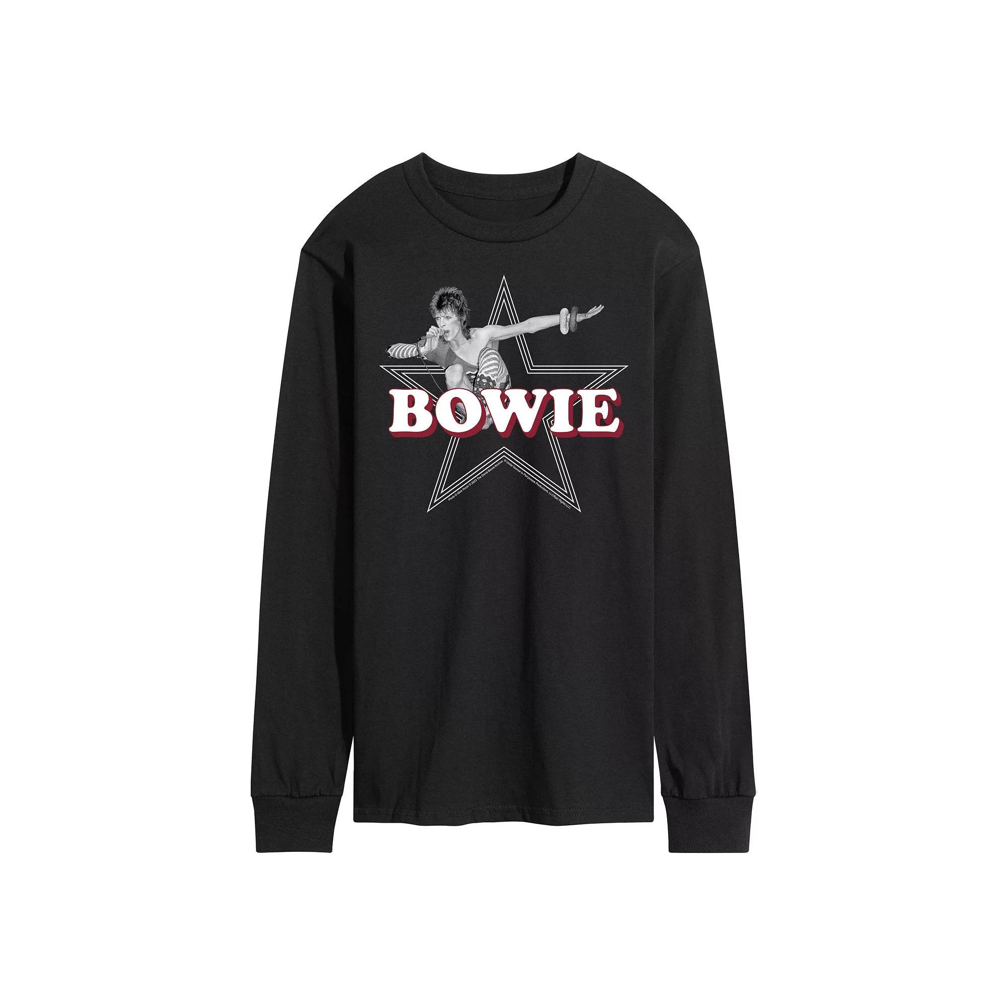 Men's David Bowie Star Long Sleeve Tee,  Product Image