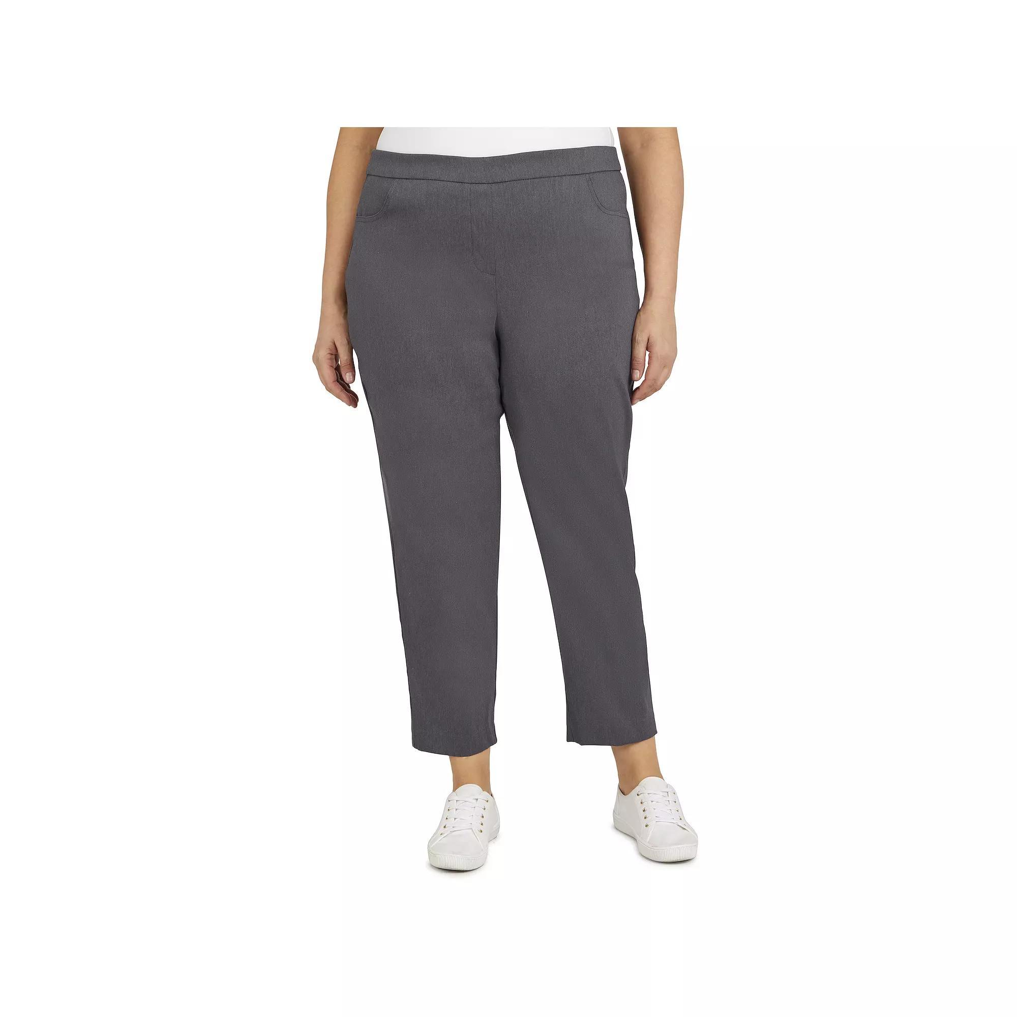 Plus Size Short Alfred Dunner Allure Pull On Ankle Pants, Womens Product Image