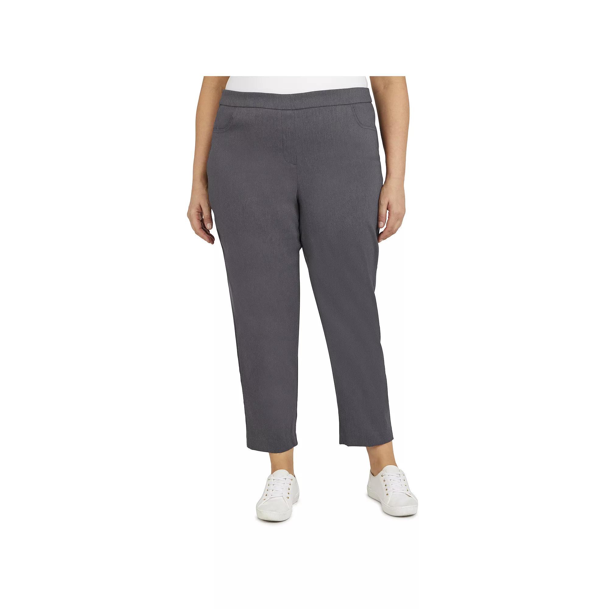 Plus Size Short Alfred Dunner Allure Pull On Ankle Pants, Womens Product Image