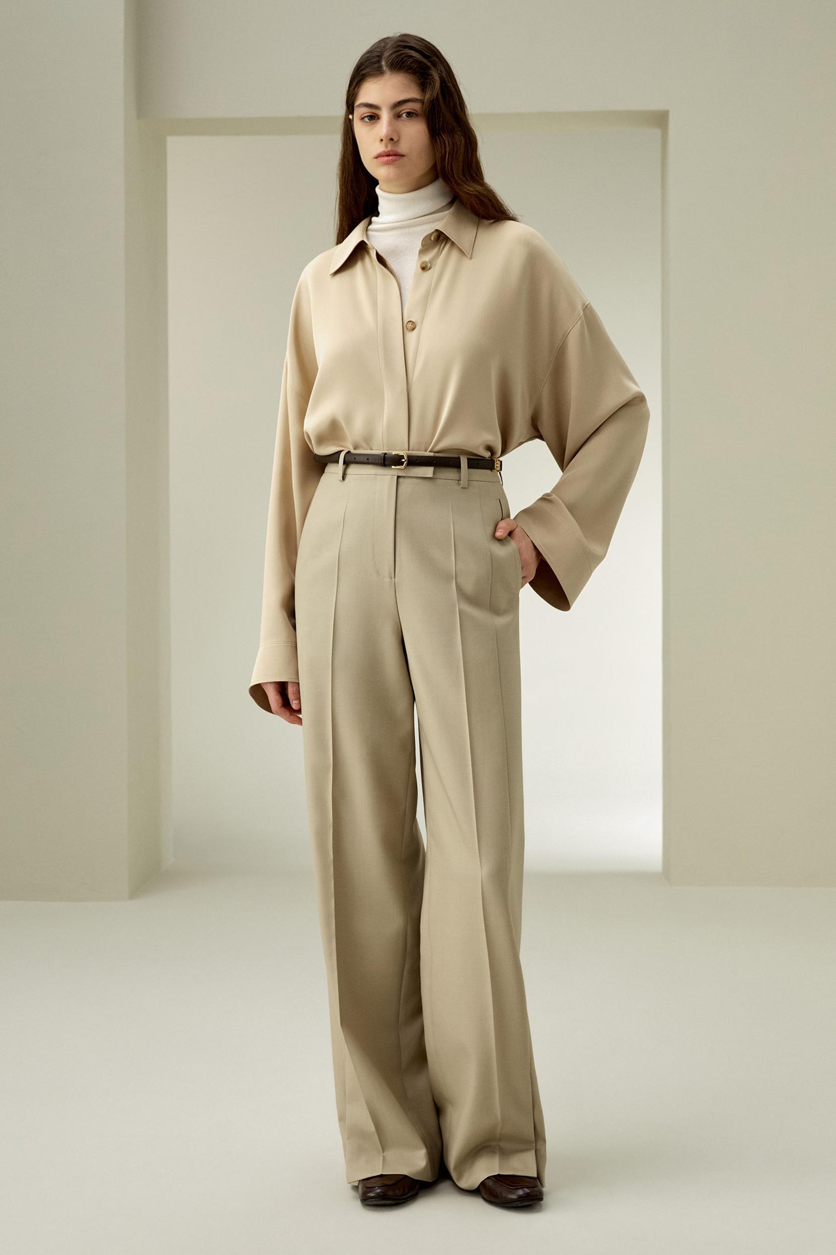 LILYSILK Women'S Wool Slacks - Black Wool Silk Blend - Ultimate Luxury Machine Washable Trousers 16 Product Image