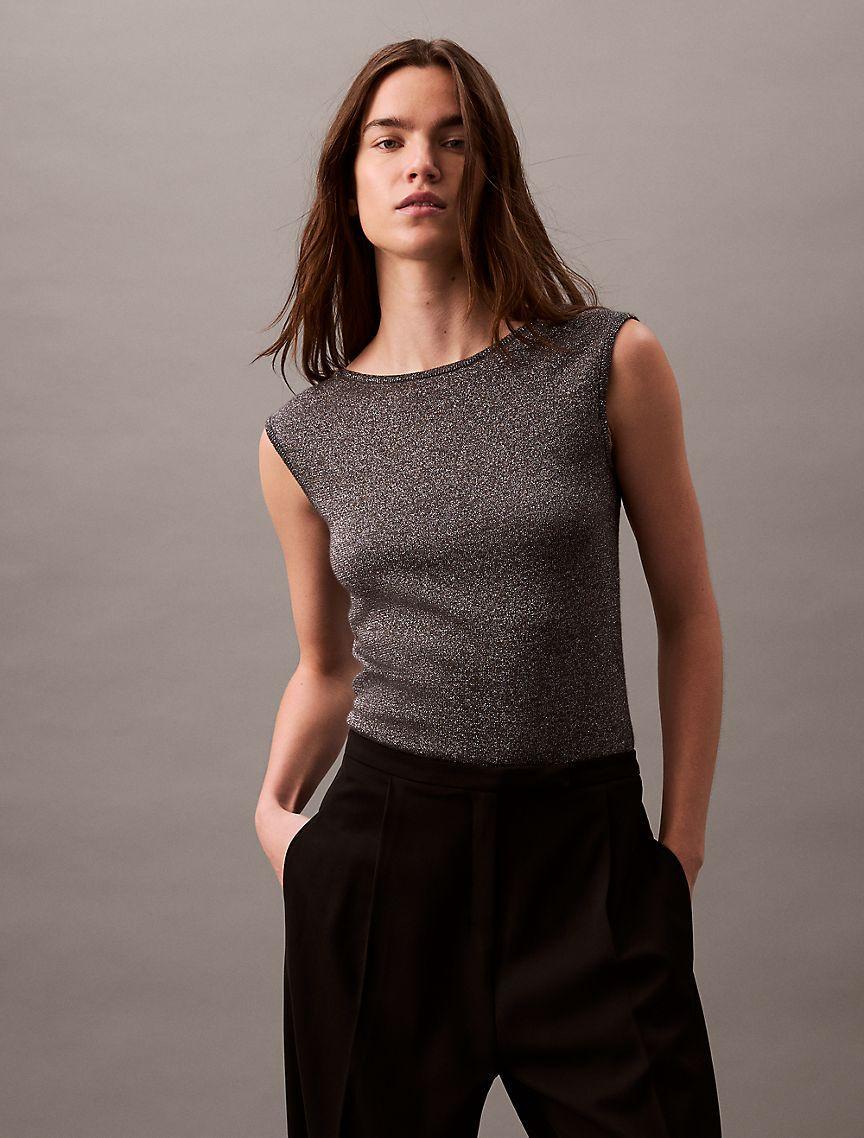 Lurex Sleeveless Pullover Top Product Image