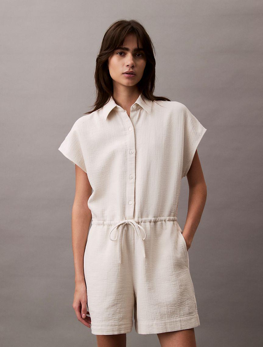 Cotton Viscose Gauze Romper Product Image