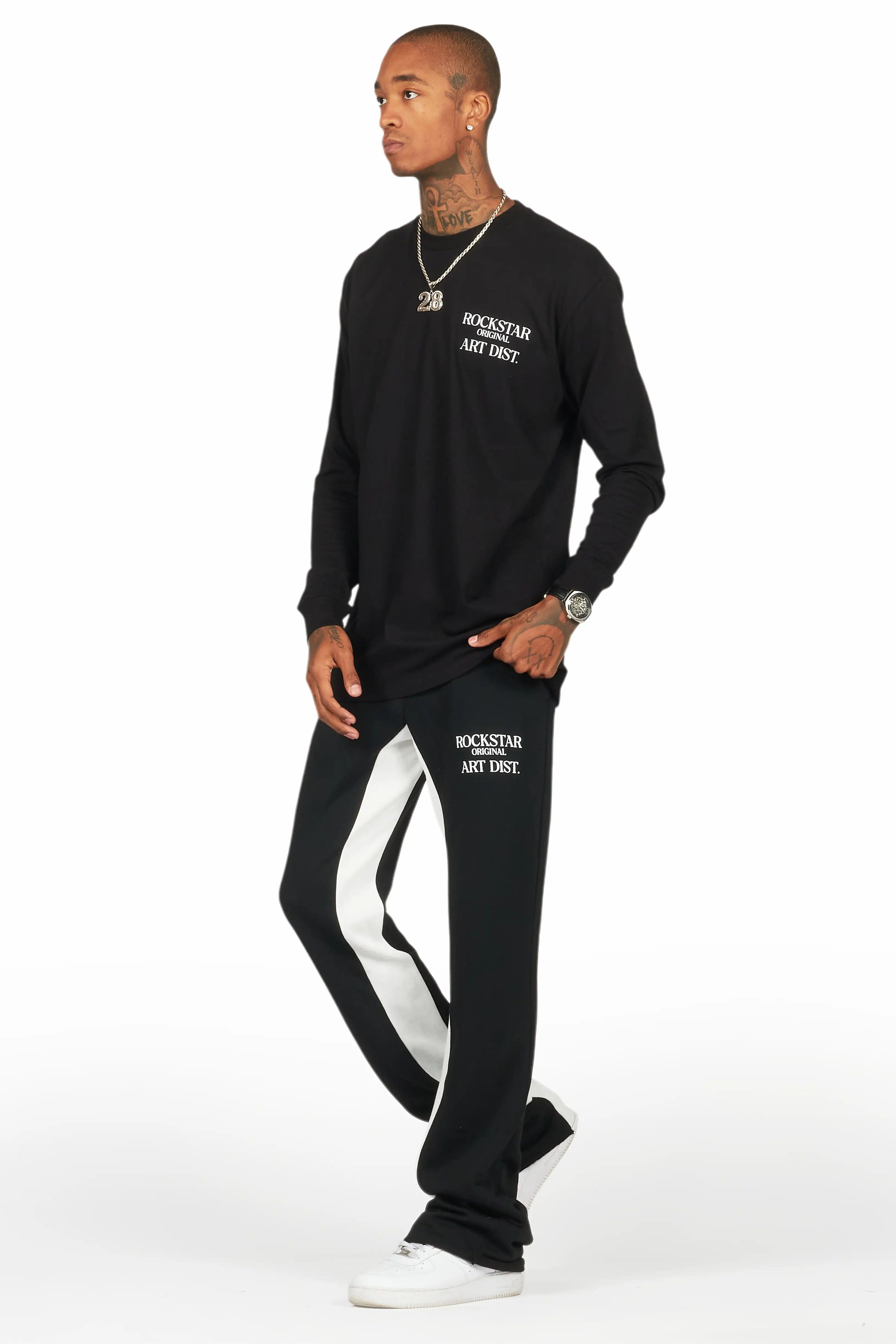 Briggs Black Long Sleeve T-Shirt/Baggy Pant Set Male Product Image