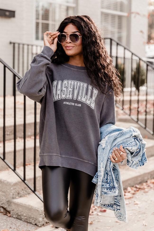 Nashville Athletic Club Charcoal Corded Graphic Sweatshirt Product Image