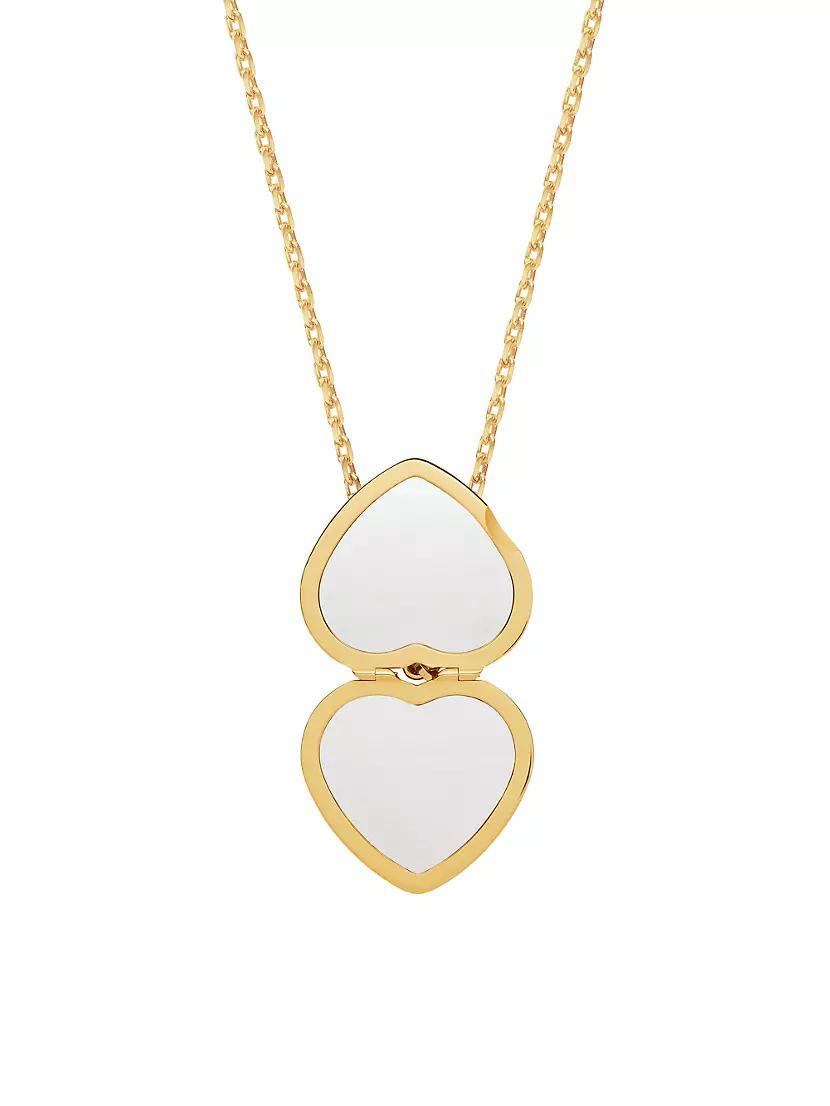 Heart Mirror Necklace in Metal and Enamel Product Image