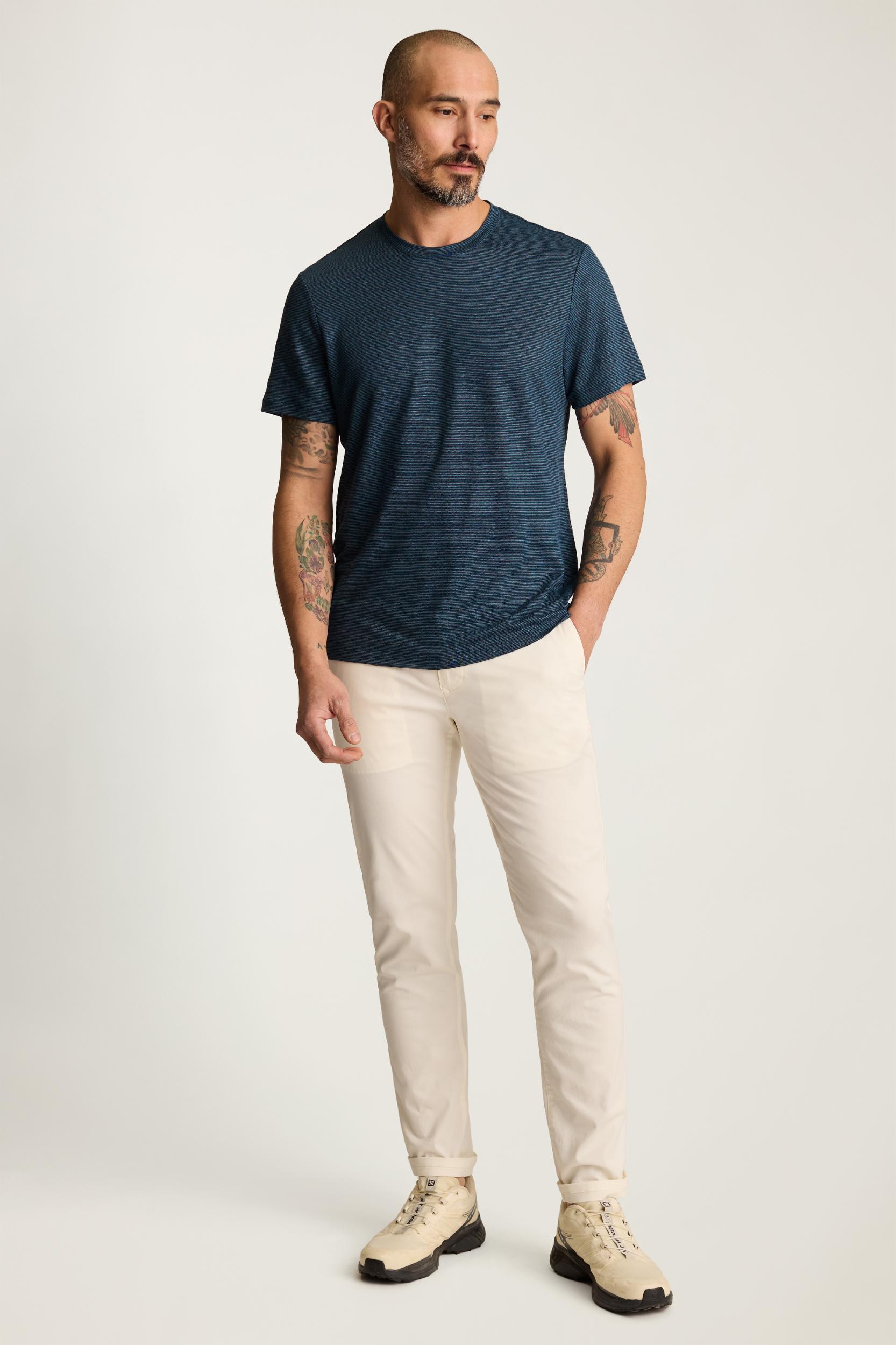 Linen Crew Neck Tee Product Image