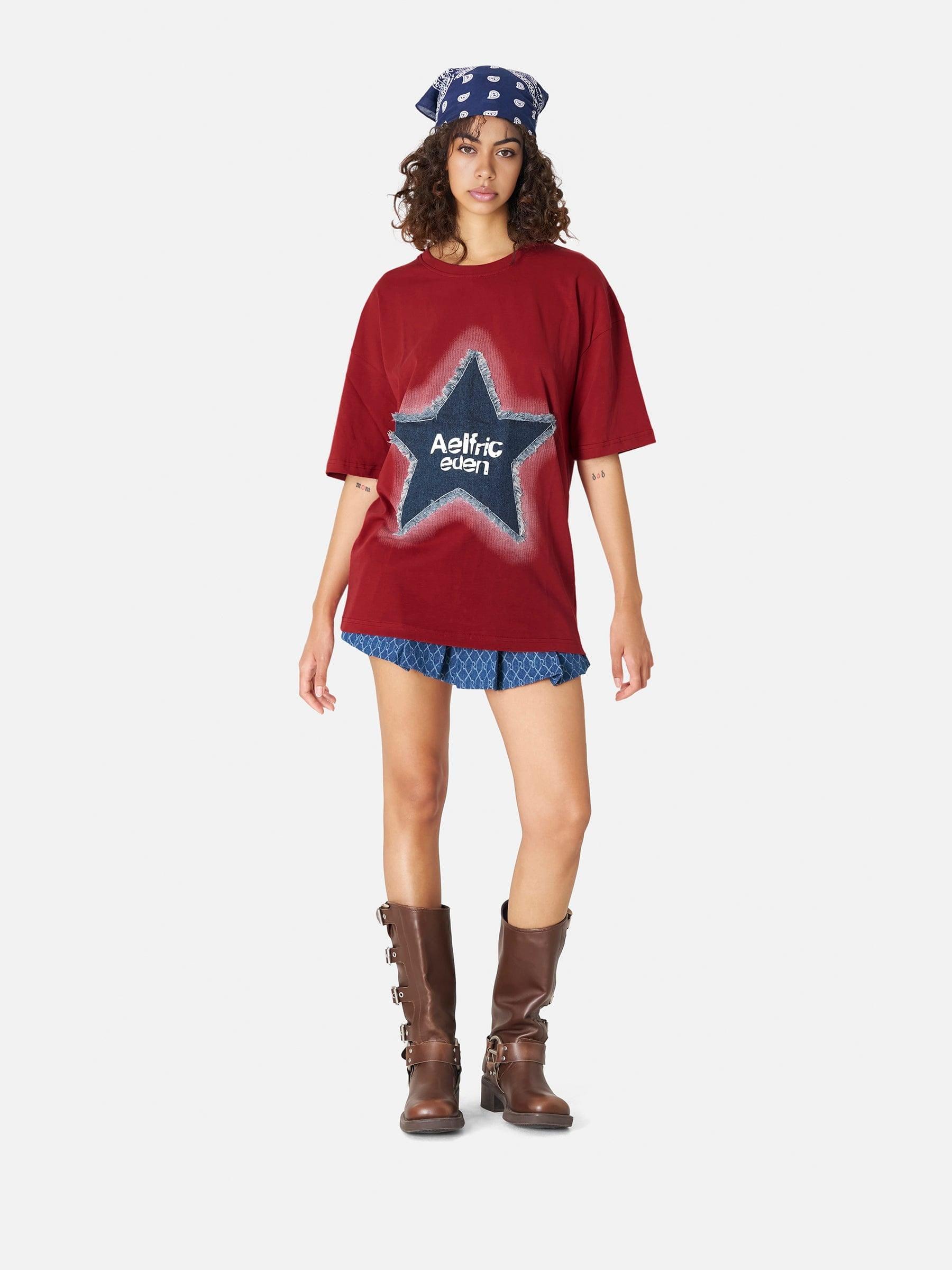 Aelfric Eden Denim Star Applique Tee Product Image