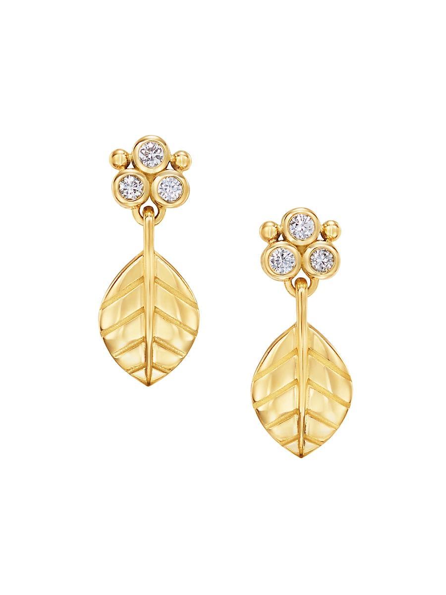 Womens Arcadia 18K Yellow Gold & 0.20 TCW Diamond Drop Earrings Product Image