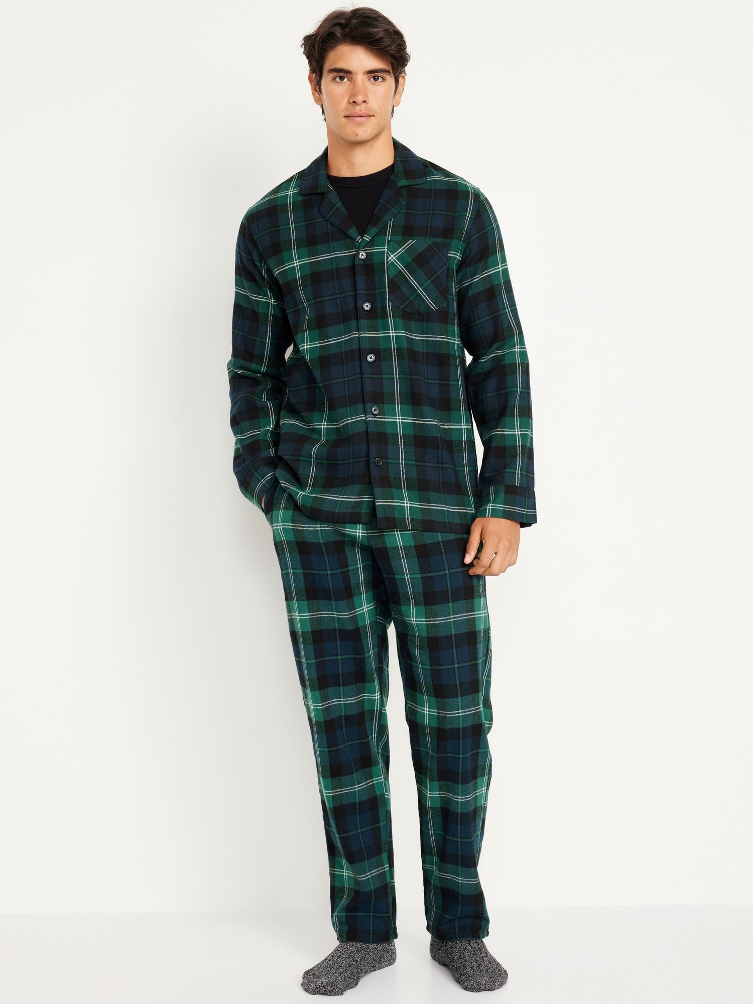 Printed Flannel Pajama Set for Men Product Image