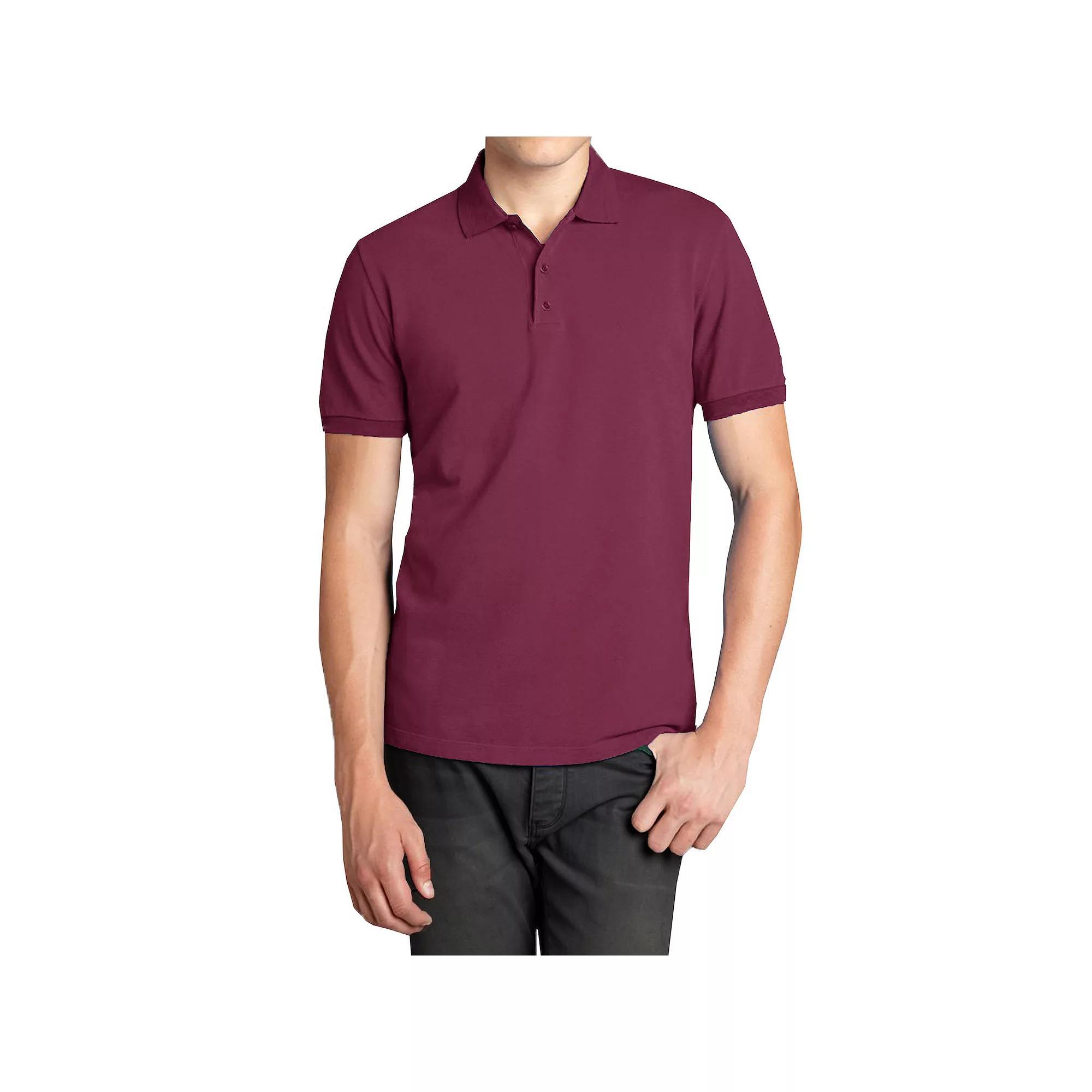 Men's Galaxy Short Sleeve Pique Polo, Size: Small, Red Product Image