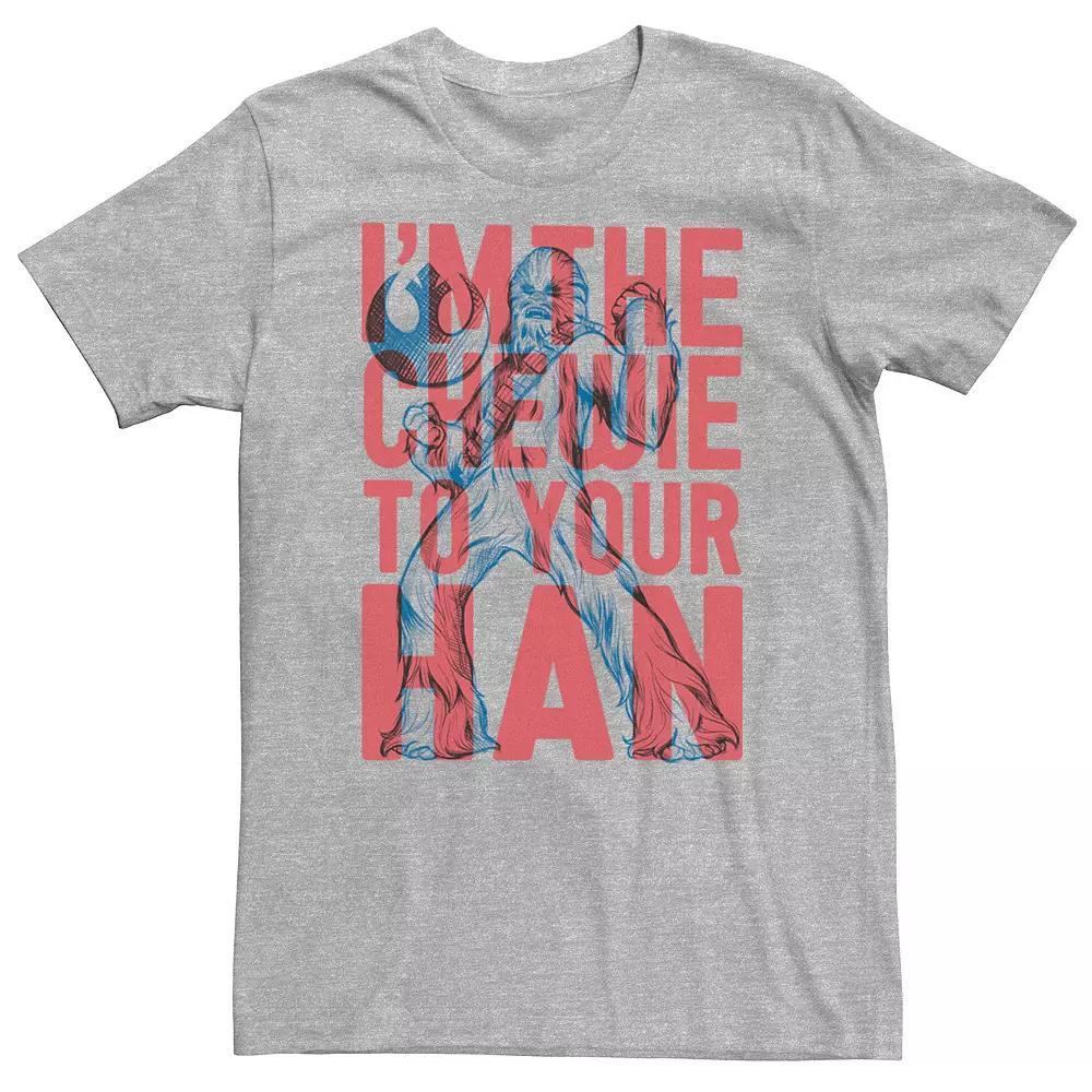 Men's Star Wars I'm The Chewie To Your Han Word Stack Graphic Tee, Size: Large, Athlc Hthr Product Image