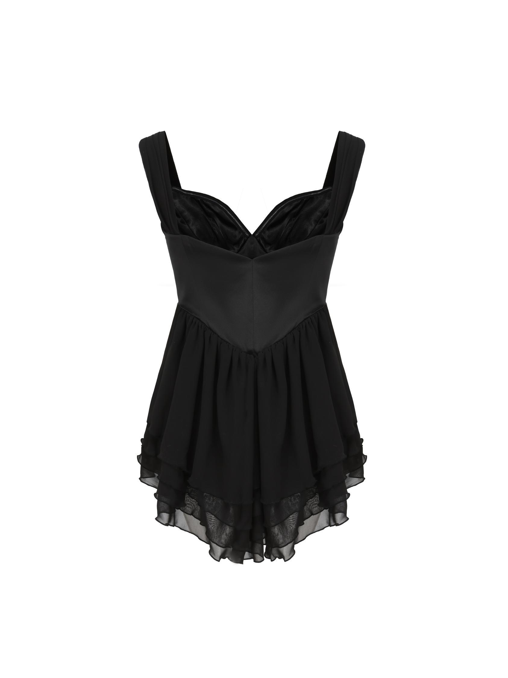 Sheila Chiffon Dress (Black) (Final Sale) Product Image