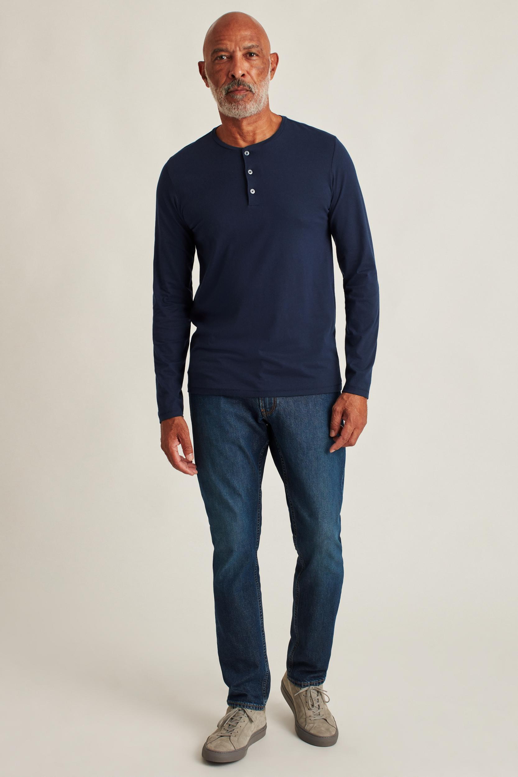 Pima Performance Long Sleeve Henley Product Image