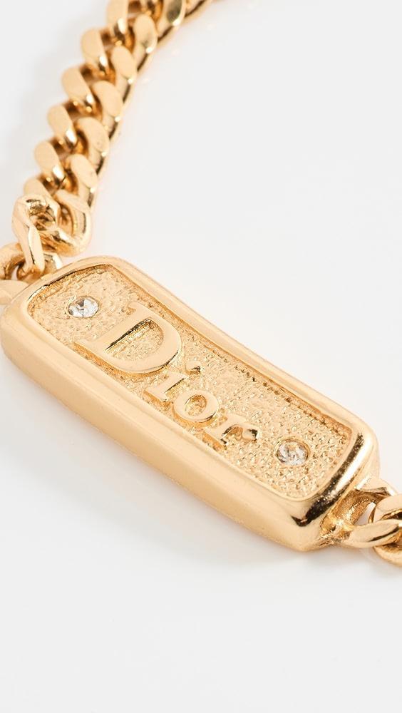 What Goes Around Comes Around Dior Gold Crystal Necklace | Shopbop Product Image