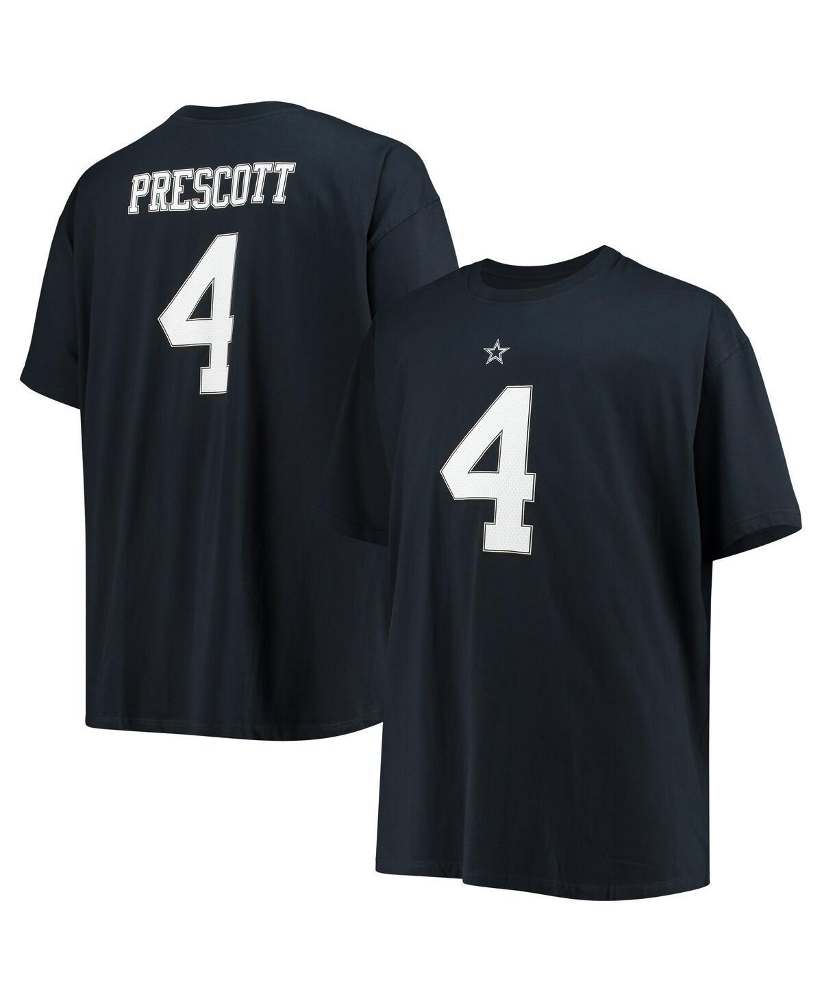 Men's Dak Prescott Navy Dallas Cowboys Big & Tall Player Name & Number T-Shirt, Size: 3XB, Blue Product Image