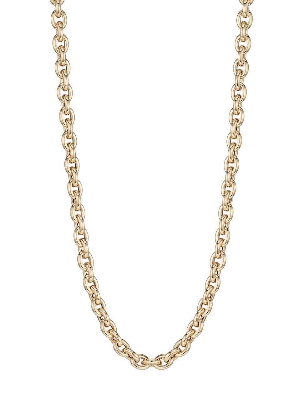 Womens 14K Gold Rolo Necklace Product Image